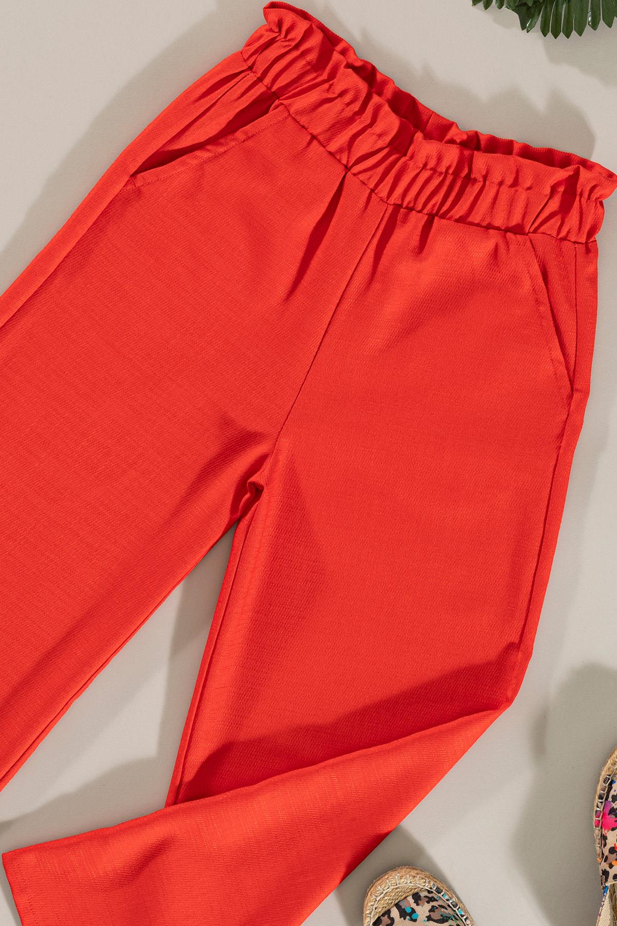 For You Kids Dantel Cep Detaylı Nar Çiçeği Pantolon Takım For You Kids Dantel Cep Detaylı Nar Çiçeği Pantolon Takım