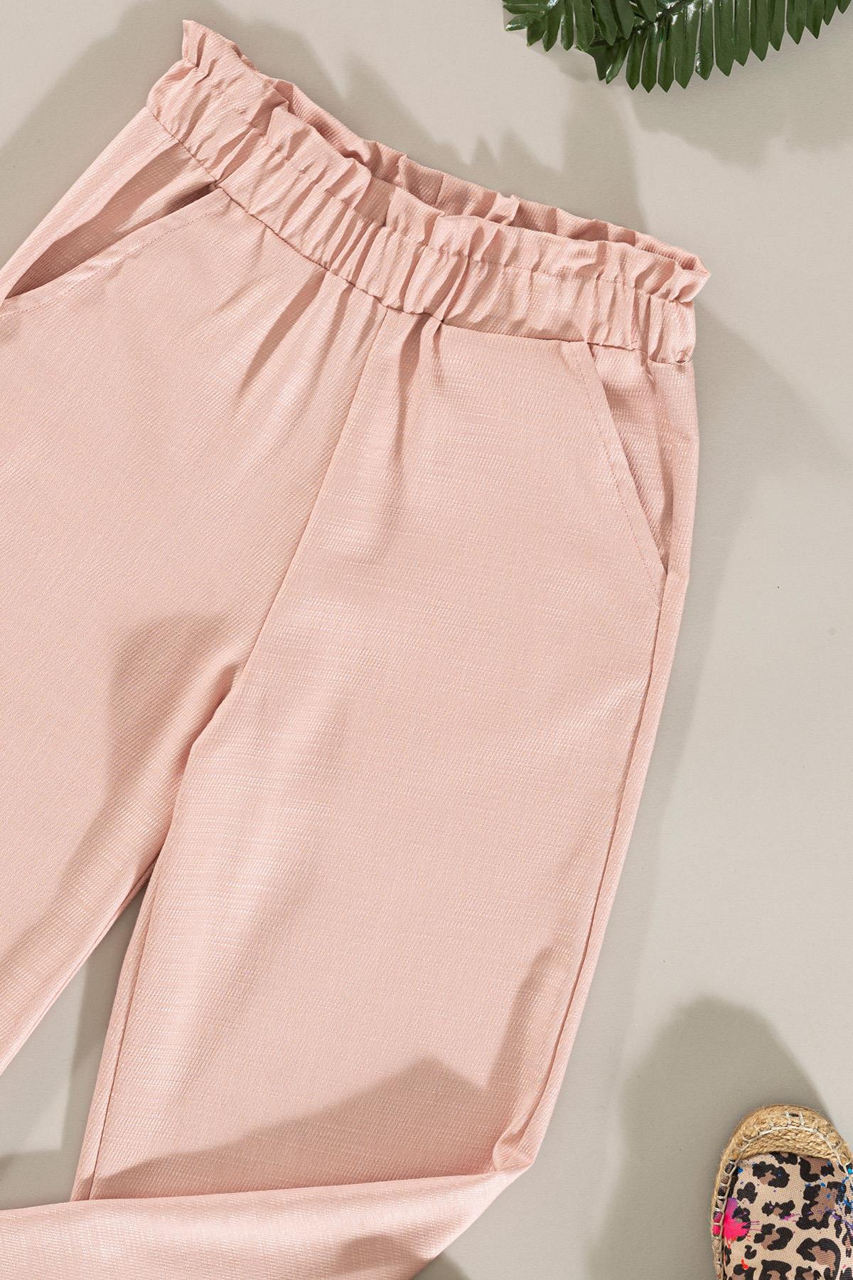 For You Kids Dantel Cep Detaylı Pembe Pantolon Takım For You Kids Dantel Cep Detaylı Pembe Pantolon Takım