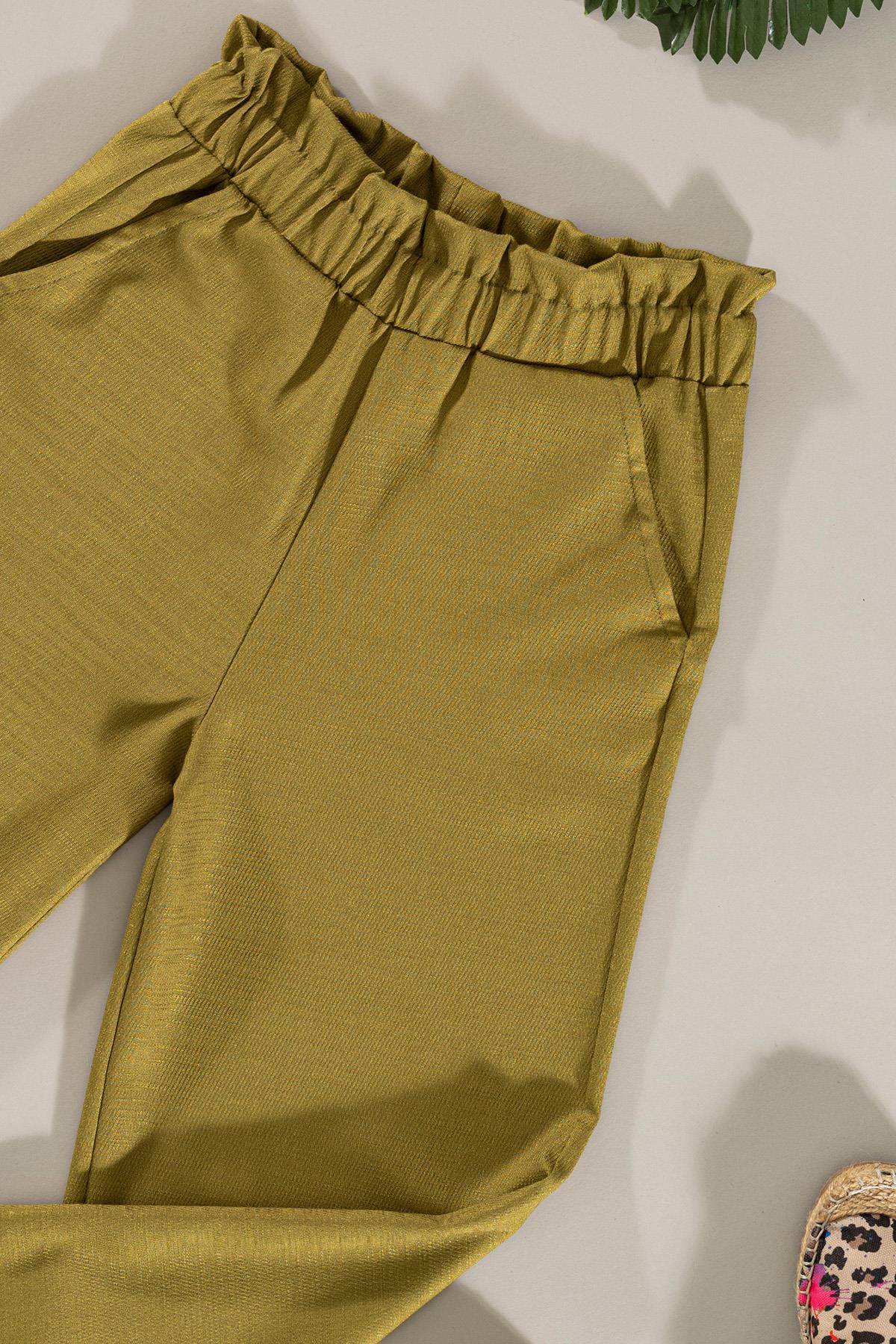 For You Kids Dantel Cep Detaylı Yeşil Pantolon Takım For You Kids Dantel Cep Detaylı Yeşil Pantolon Takım