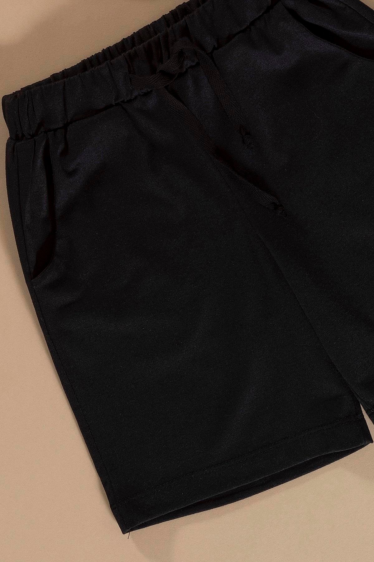 For You Kids Dinozor Baskılı Siyah Alt Üst Şort Takım  For You Kids Dinozor Baskılı Siyah Alt Üst Şort Takım