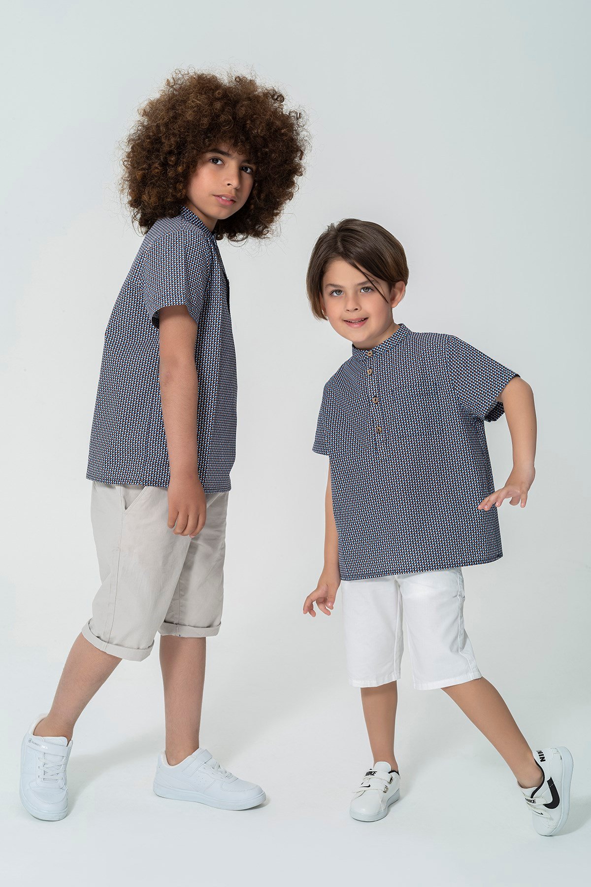 For You Moda For You Kids For You Kids Organik Yakası 4 Düğmeli Kırmızı Puanlı  Gömlek