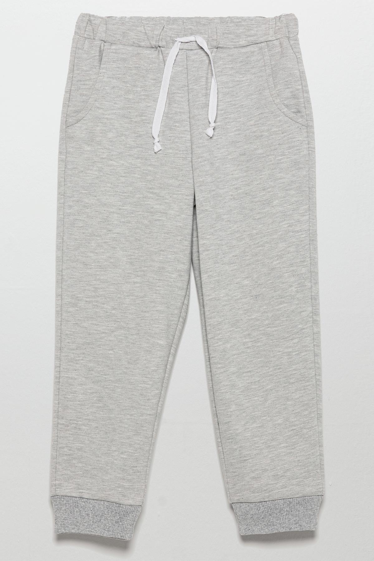 For You Kids Çizgili Sweatshirt Jogger Gri Alt Üst Takım For You Kids İnce Çizgili Sweatshirt Jogger Gri Alt Üst Takım