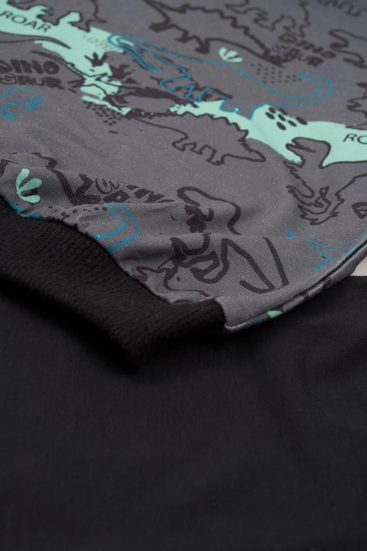 For You Kids Kapişonlu Çıma Detaylı Antrasit Gri Alt Üst Takım For You Kids Kapişonlu Çıma Detaylı Antrasit Gri Alt Üst Takım 