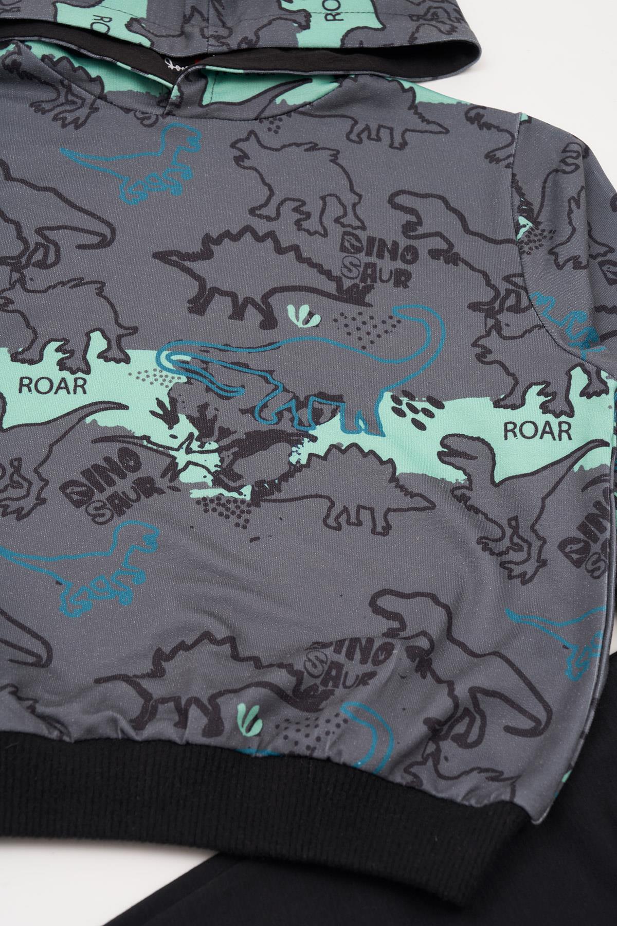 For You Kids Kapişonlu Çıma Detaylı Antrasit Gri Alt Üst Takım For You Kids Kapişonlu Çıma Detaylı Antrasit Gri Alt Üst Takım 