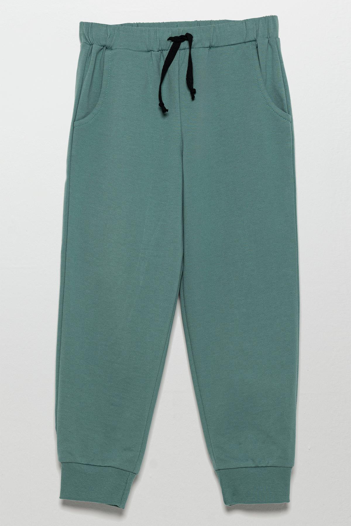 For You Kids Kapişonlu Etiket Detaylı Jogger Yeşil Alt Üst Takım For You Kids Kapişonlu Etiket Detaylı Jogger Yeşil Alt Üst Takım