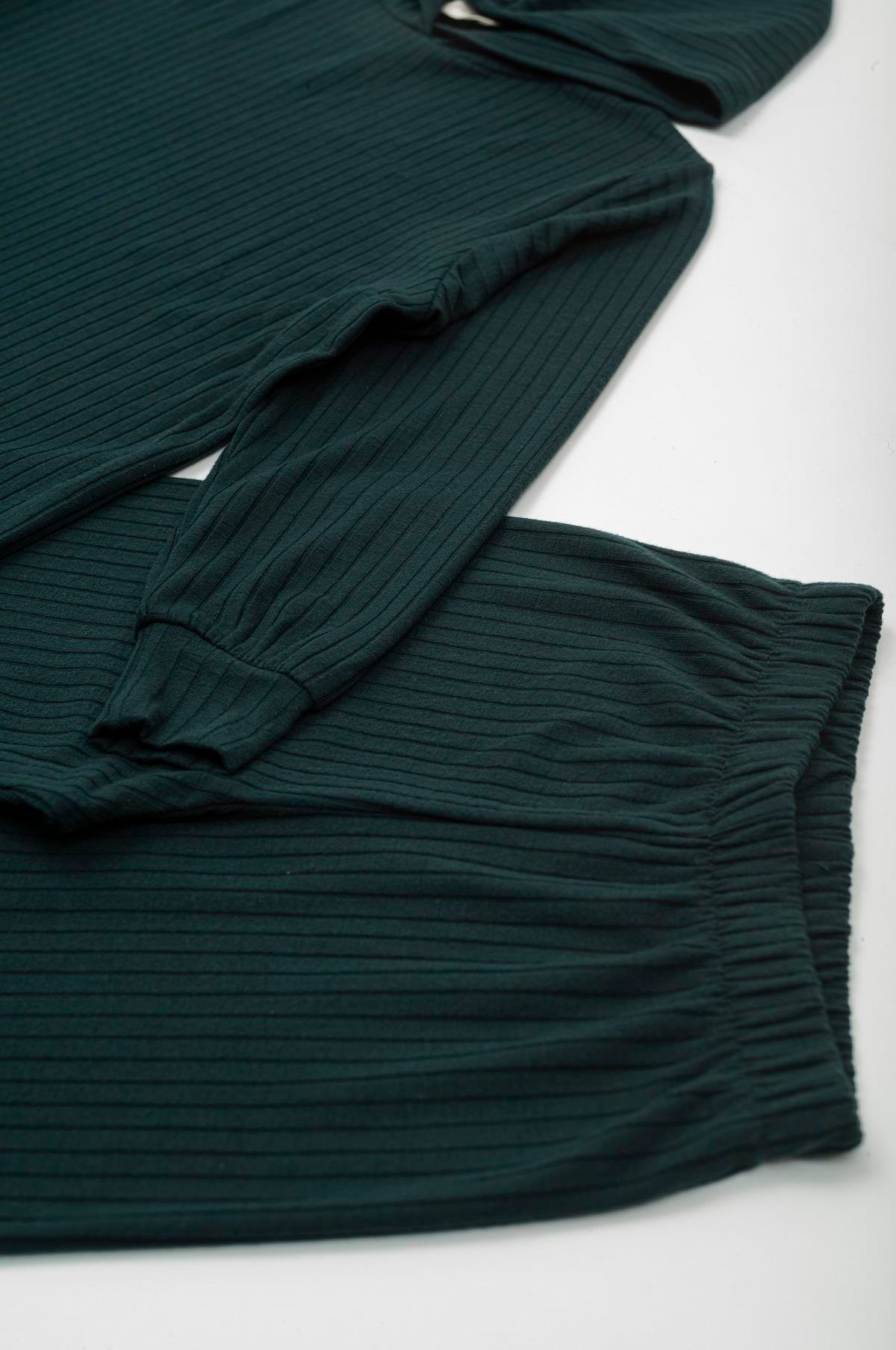 For You Kids Kapişonlu Taytlı Yeşil Alt Üst Takım For You Kids Kapişonlu Taytlı Yeşil Alt Üst Takım