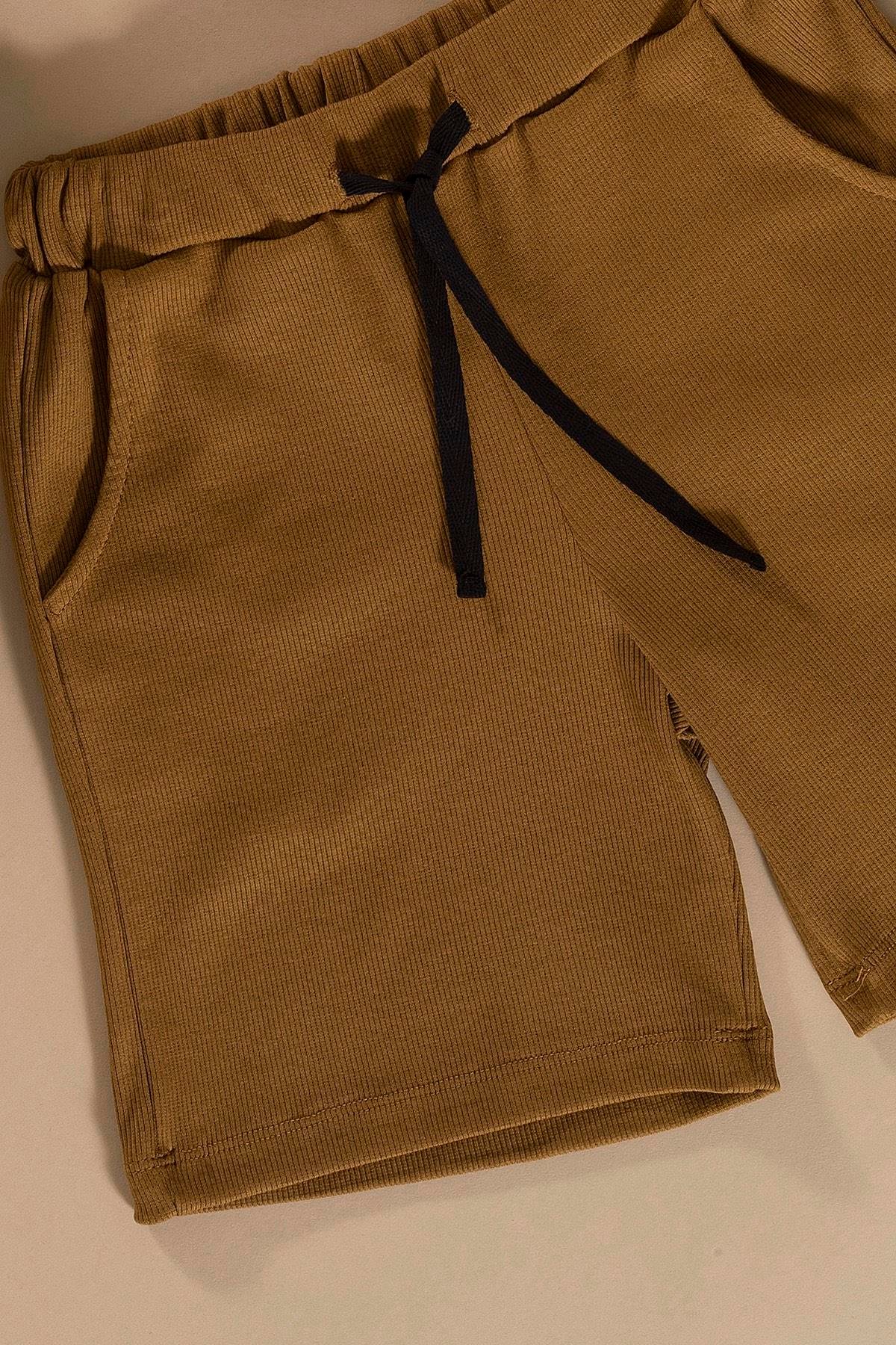 For You Kids Kaplan Baskılı Siyah Alt Üst Şort Takım  For You Kids Kaplan Baskılı Siyah Alt Üst Şort Takım