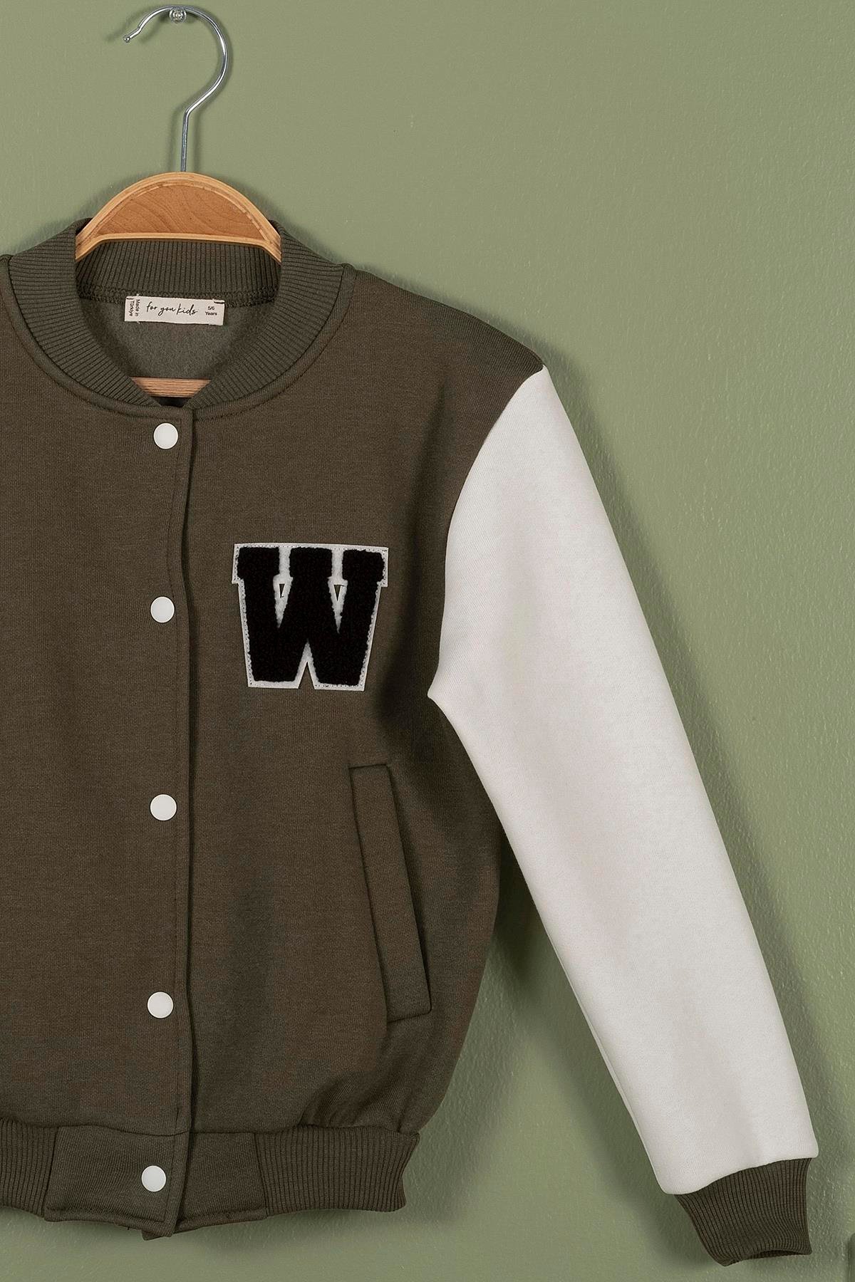 For You Kids Nakışlı Haki Kız Çocuk Kolej Ceket For You Kids Nakışlı Haki Kız Çocuk Kolej Ceket