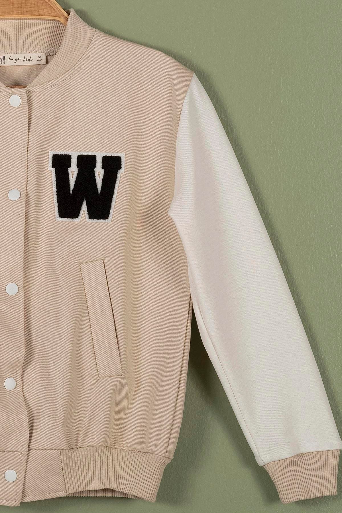 For You Kids Nakışlı Taş Kız Çocuk Kolej Ceket For You Kids Nakışlı Taş Kız Çocuk Kolej Ceket