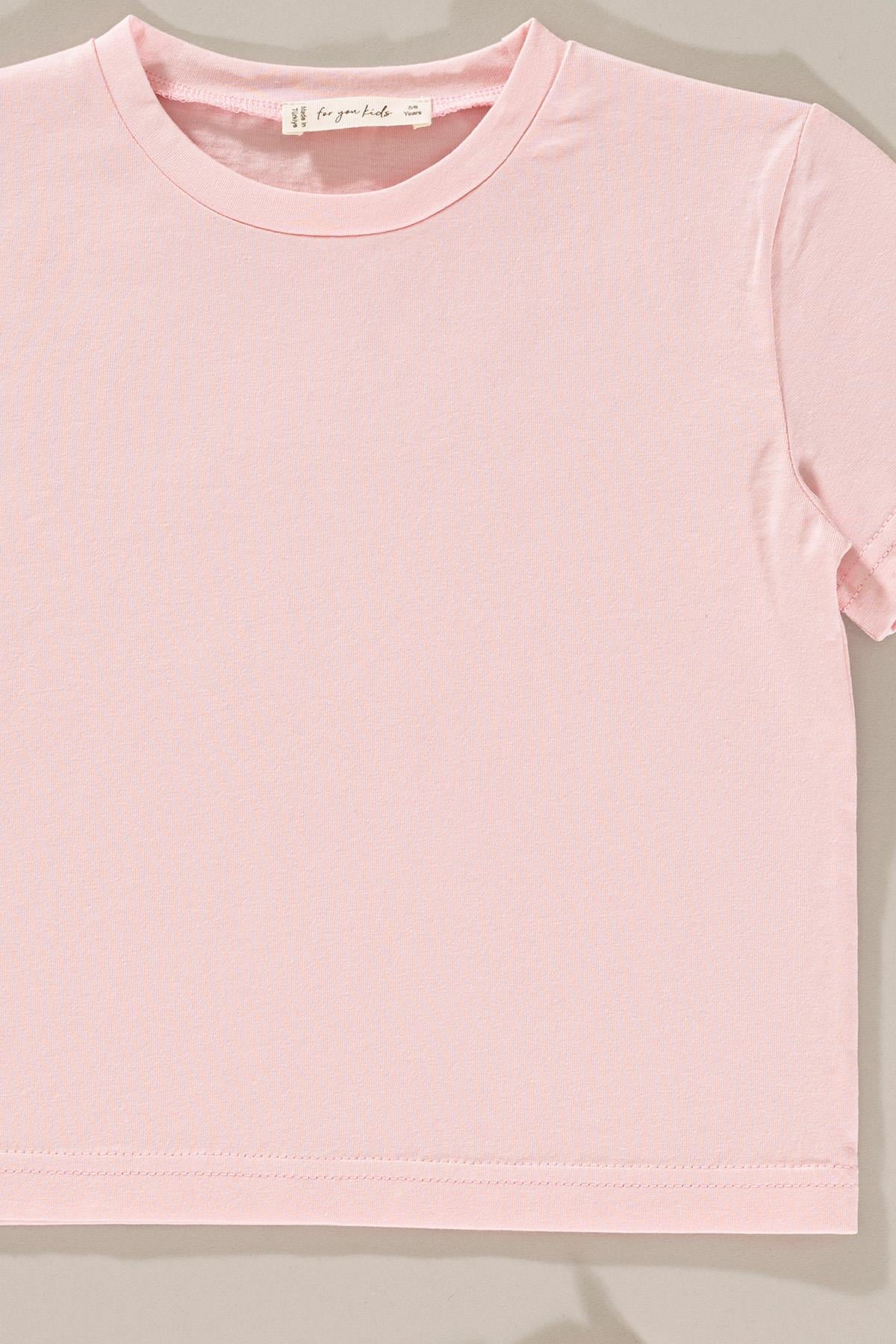For You Kids Pembe Çizgili Şort Tshirt Takım For You Kids Pembe Çizgili Şort Tshirt Takım