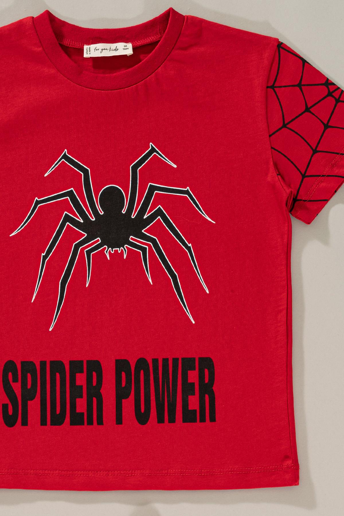 For You Kids Spider Power Baskılı Turuncu Alt Üst Takım For You Kids Spider Power Baskılı Turuncu Alt Üst Takım