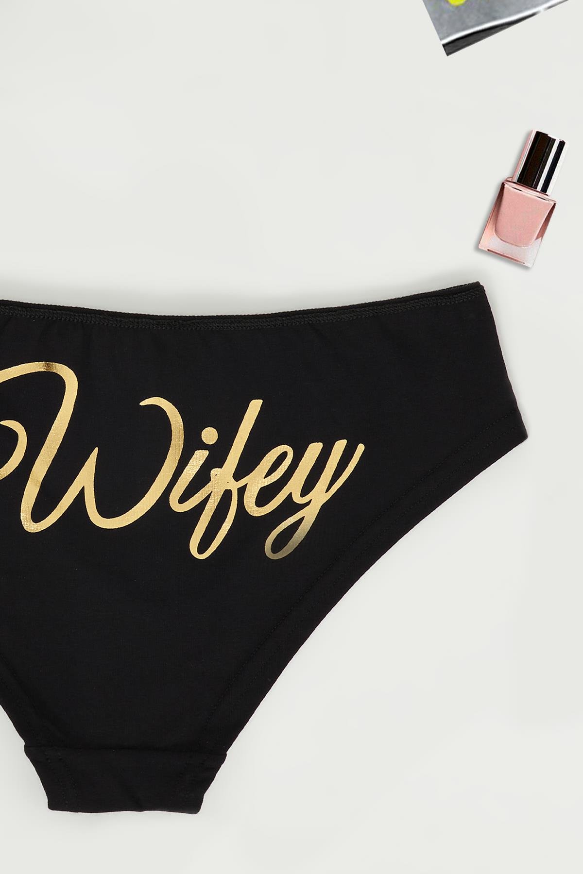 For You Lingerie Baskılı Kutulu Siyah Slip For You Lingerie Baskılı Kutulu Siyah Slip Külot