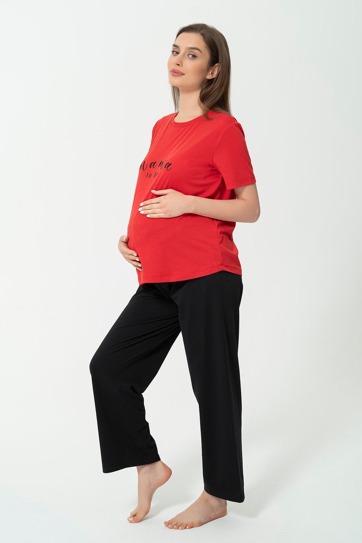 For You Mama/For You Moda For You Mama For You Moda Kadın  2 li Hello Baby Mama to Be  Hamile Pijama Takımı