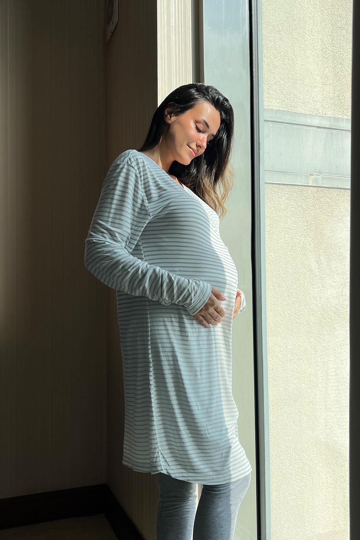 For You Mama Pamuklu Uyku Gözlüklü Gri Hamile Geceliği For You Mama Pamuklu Uyku Gözlüklü Gri Hamile Geceliği