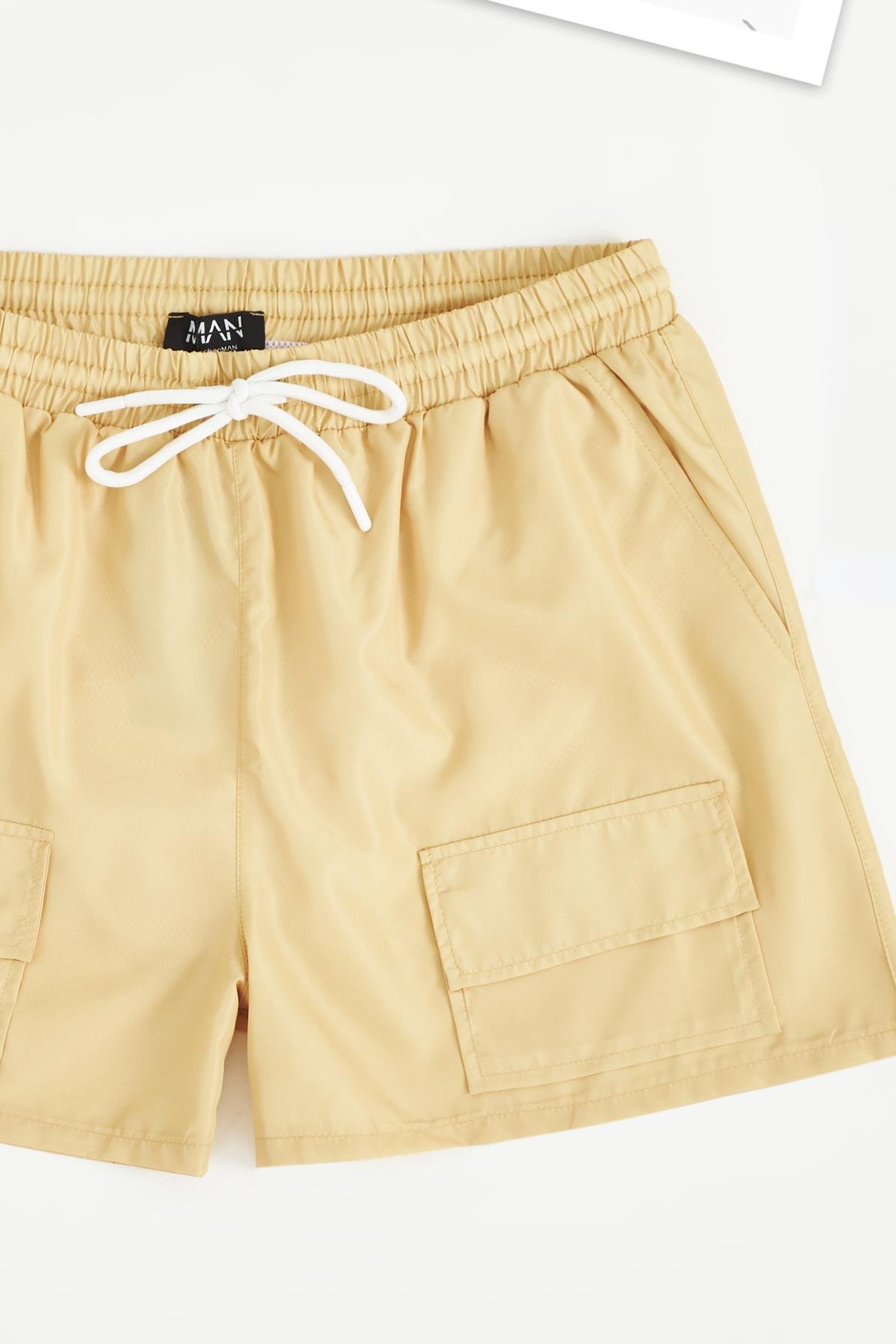 For You Man Cep Detaylı Hardal Erkek Deniz Şortu For You Man Cep Detaylı Erkek Deniz Şortu Hardal