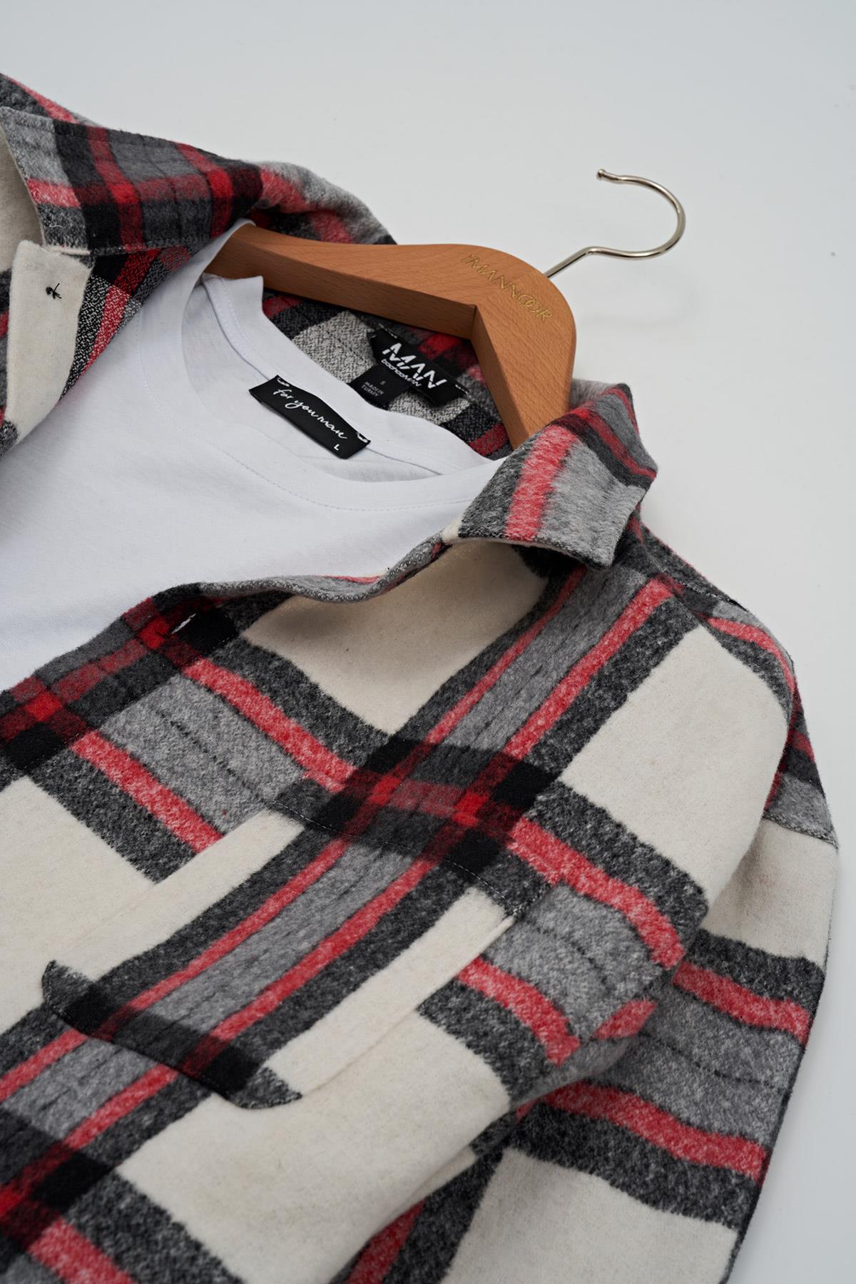 For You Man Flanel Boxy Siyah Çizgili Gömlek  For You Man Flanel Boxy Siyah Çizgili Gömlek 