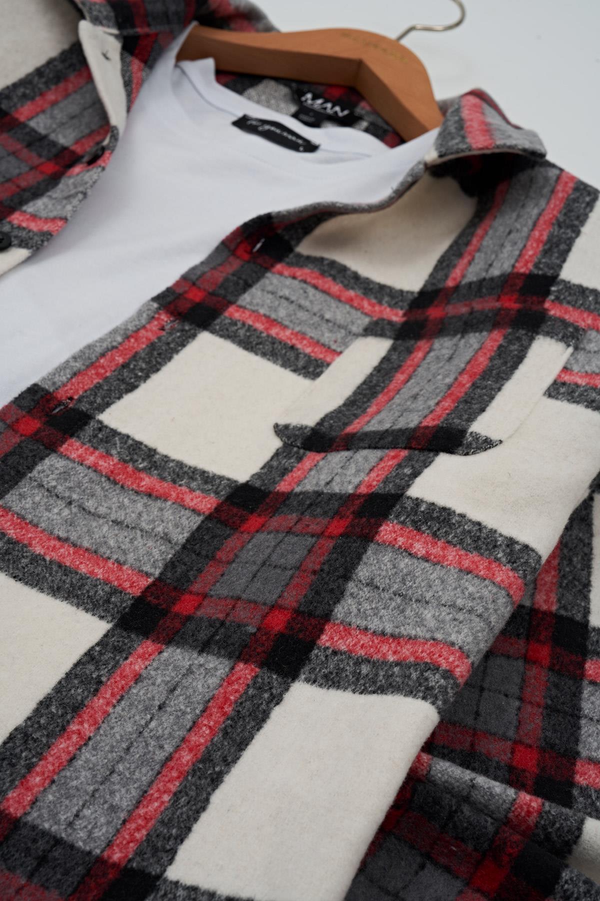 For You Man Flanel Boxy Siyah Çizgili Gömlek  For You Man Flanel Boxy Siyah Çizgili Gömlek 