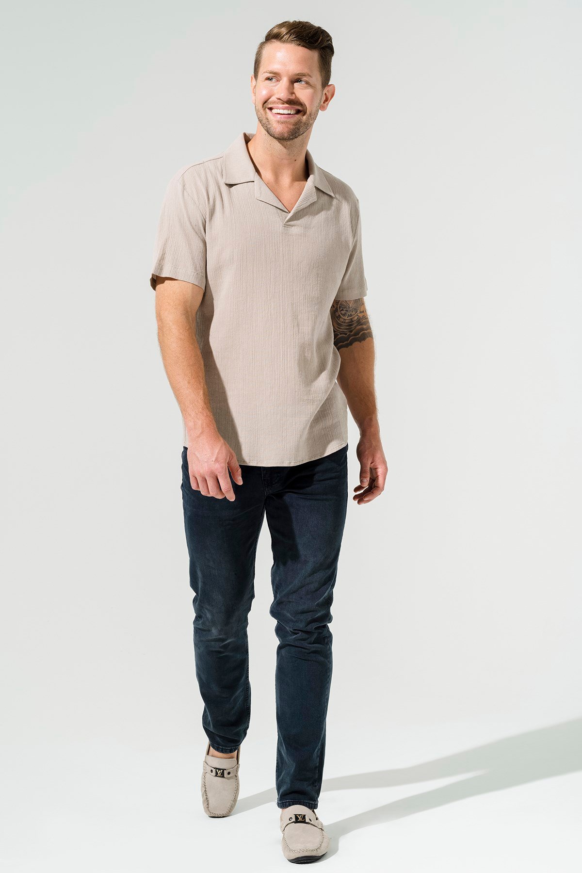 For You Man/For You Moda For You Man For You Man Organik Mini Pat Taş Gömlek