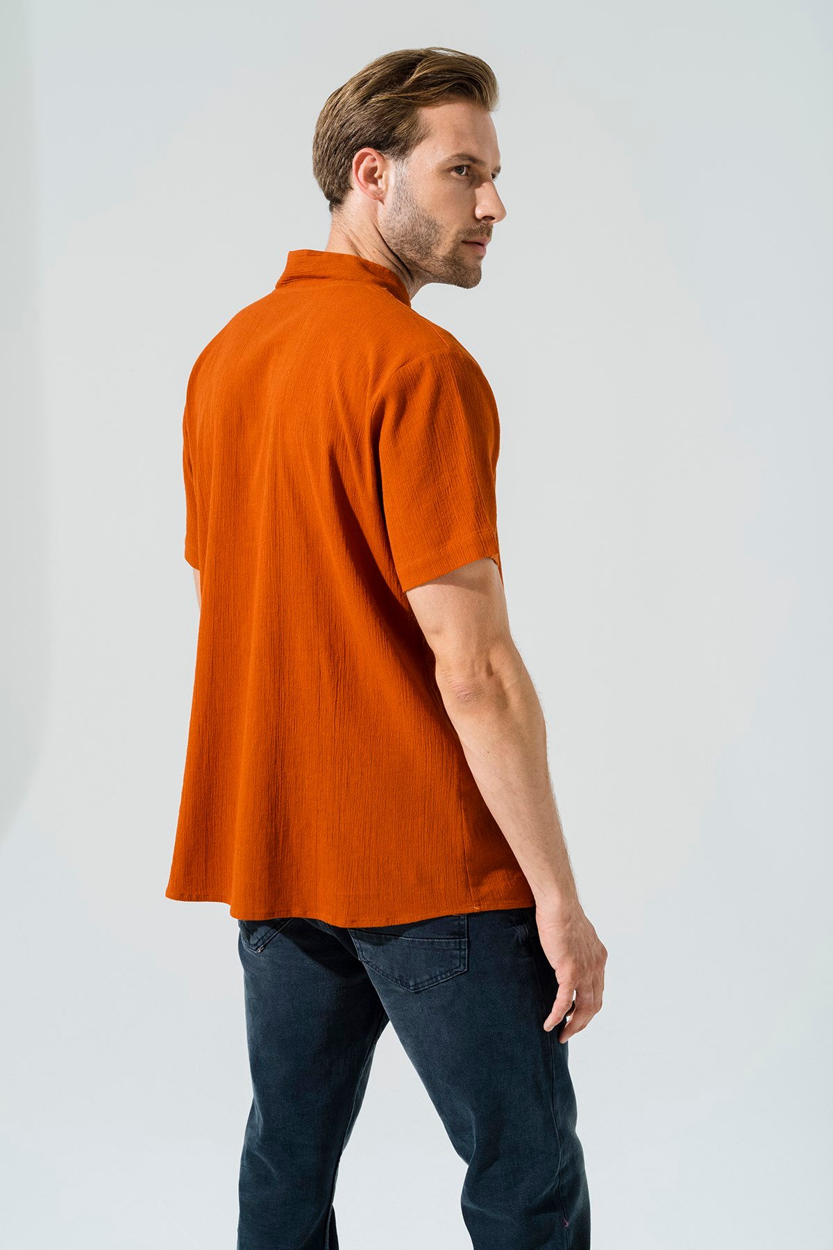 For You Man/For You Moda For You Man For You Man Organik Yıldız Yaka Kiemit Gömlek