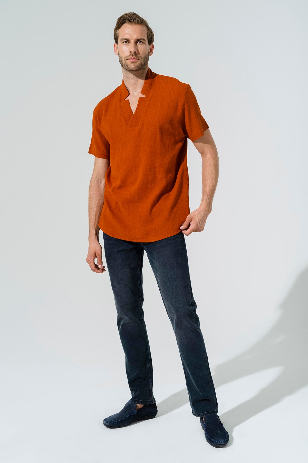 For You Man/For You Moda For You Man For You Man Organik Yıldız Yaka Kiemit Gömlek