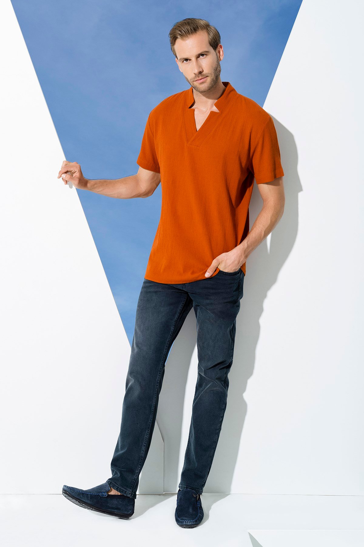 For You Man/For You Moda For You Man For You Man Organik Yıldız Yaka Kiemit Gömlek