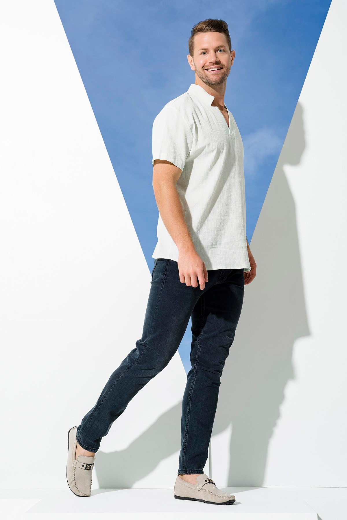 For You Man/For You Moda For You Man For You Man Organik Yıldız Yaka Yeşil Gömlek