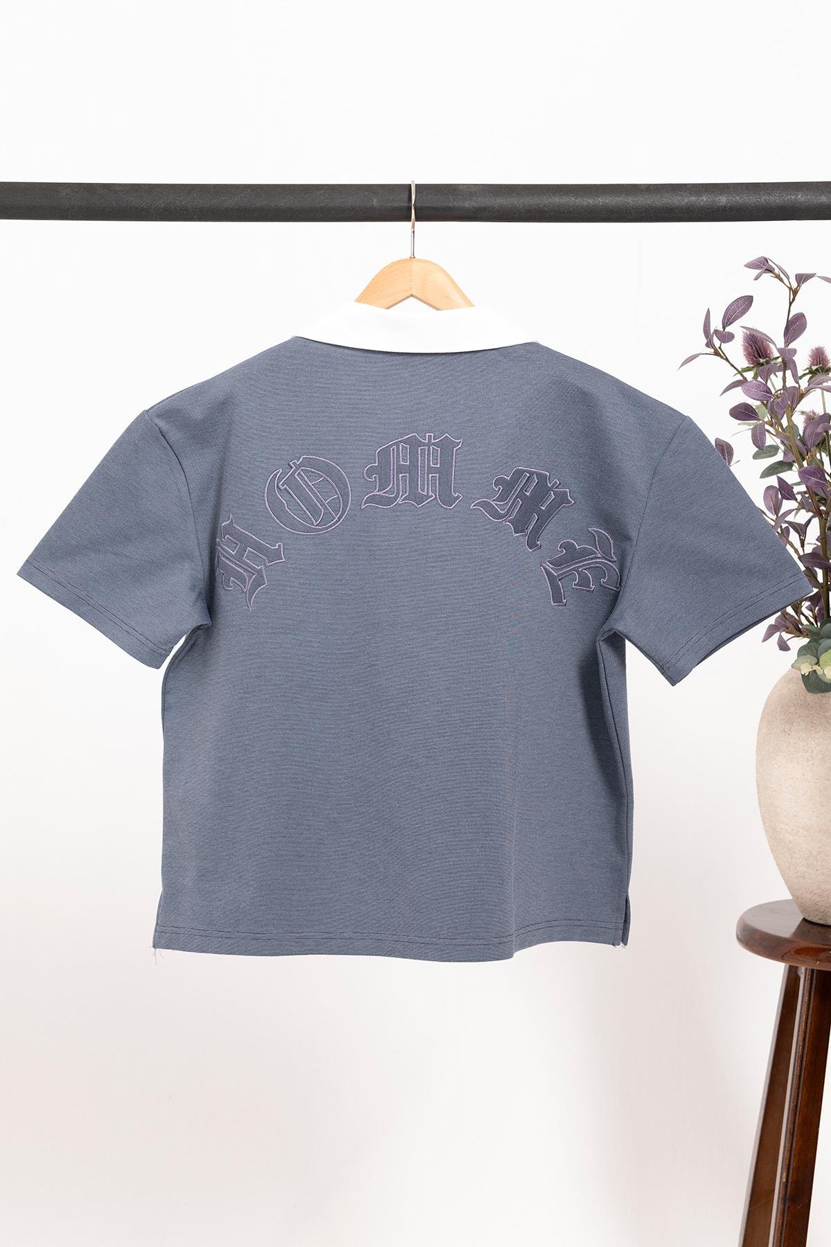 For You Man Oversize Polo Yaka Sprey Wash T-Shirt – Mavi | Boxy Fit Erkek Tişört For You Man Oversize Polo Yaka Sprey Wash T-Shirt – Mavi | Boxy Fit Erkek Tişört