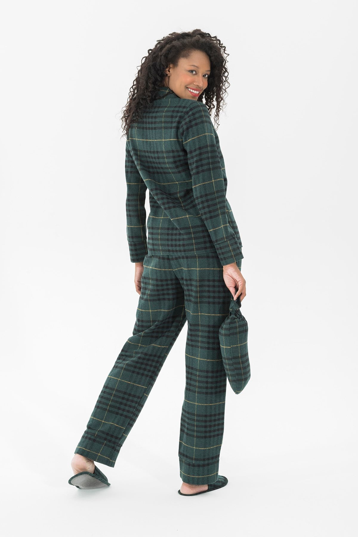 For You Moda Kadın 5 li Terlikli Antrasit Pijama Takımı