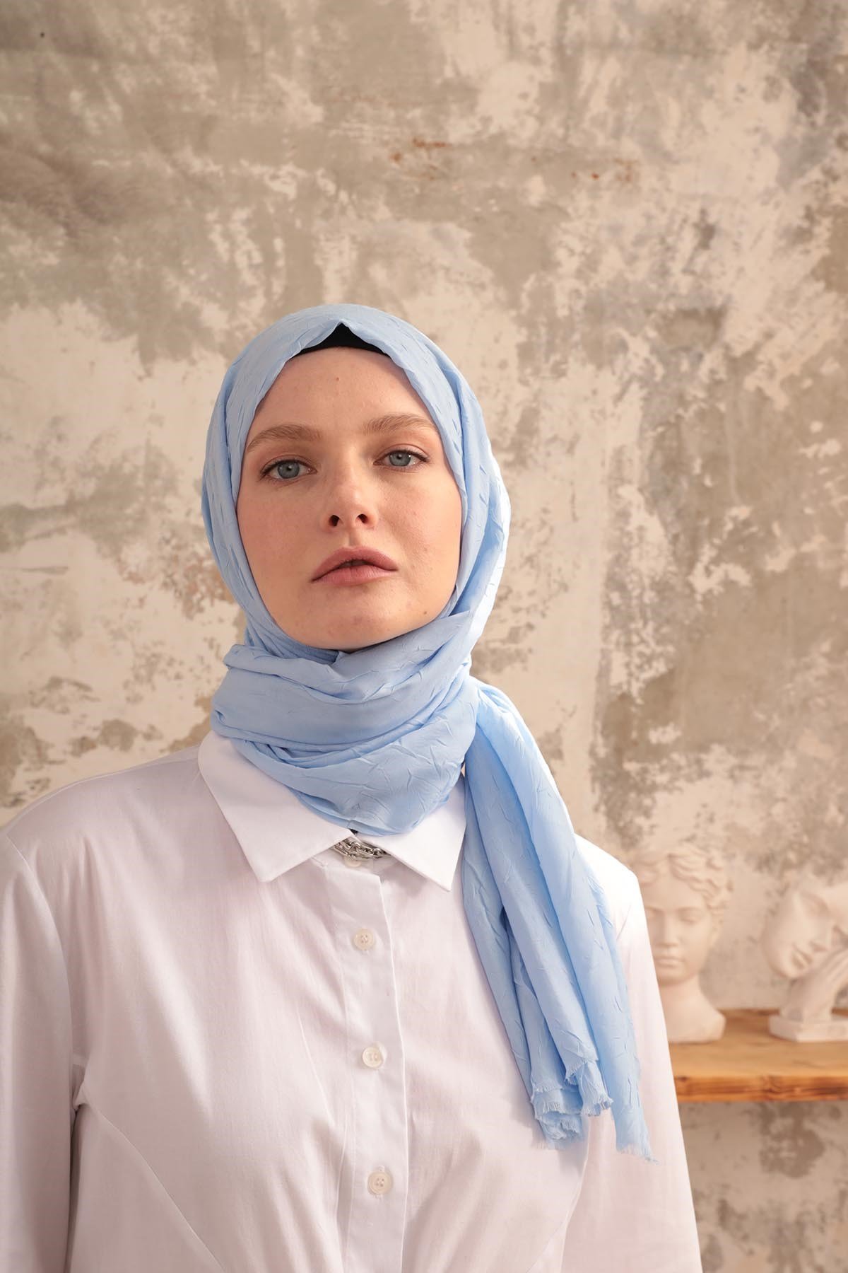 BAMBU ŞAL - BEBE MAVİSİ