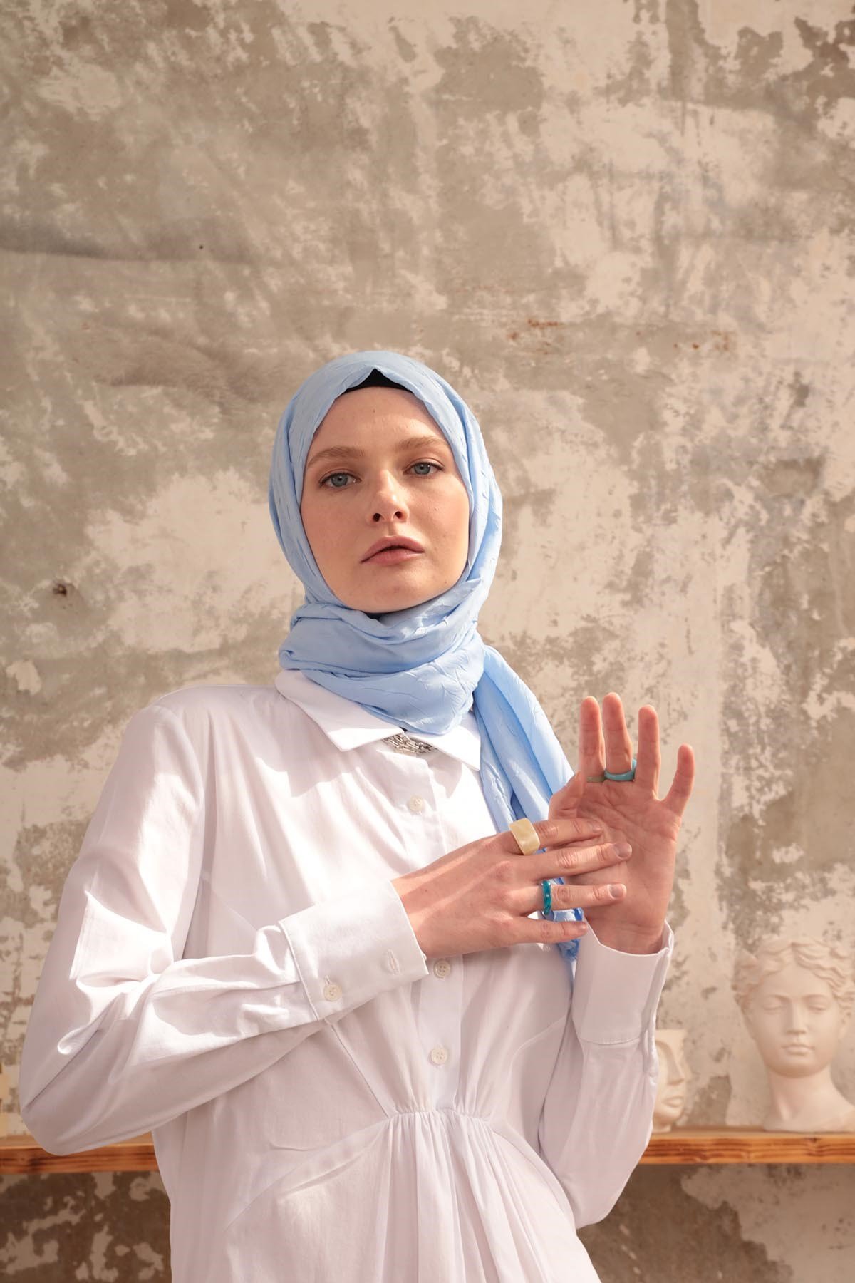 BAMBU ŞAL - BEBE MAVİSİ