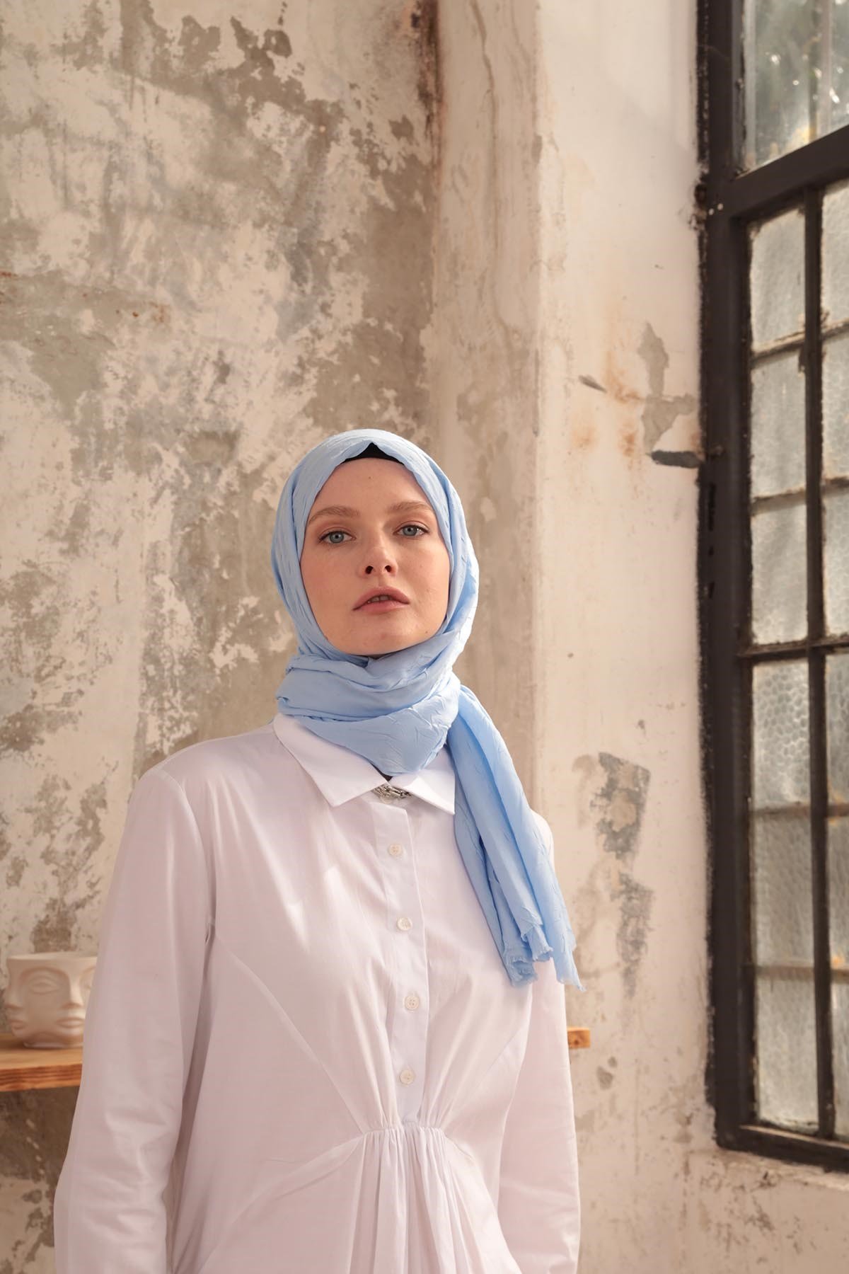 BAMBU ŞAL - BEBE MAVİSİ