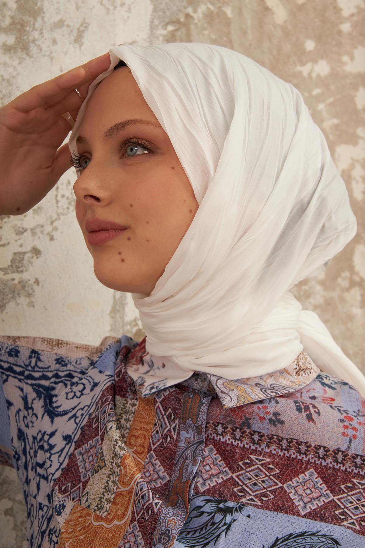 BAMBU ŞAL - İNCİ BEYAZI