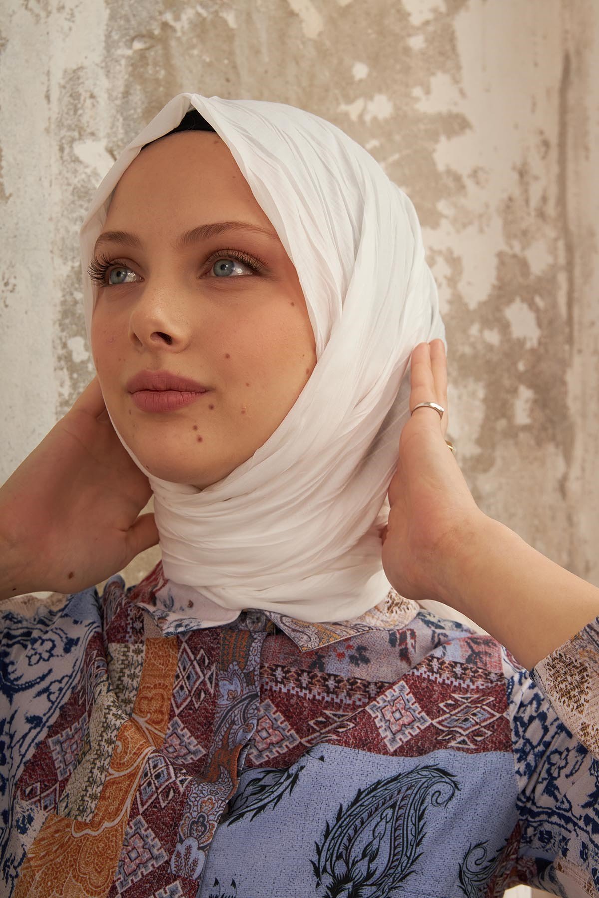 BAMBU ŞAL - İNCİ BEYAZI