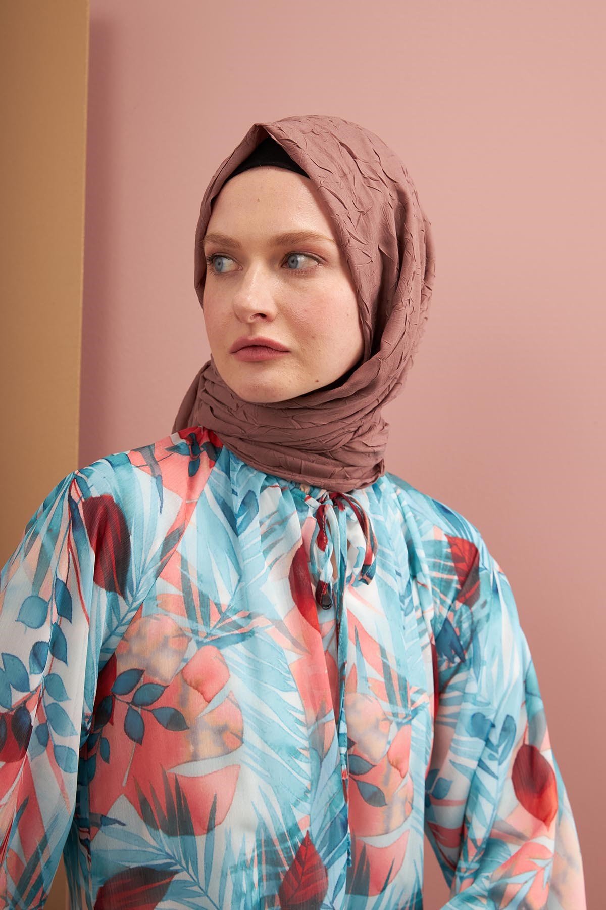 BAMBU ŞAL - KOYU VİZON