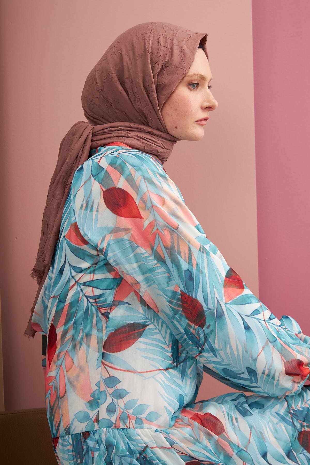 BAMBU ŞAL - KOYU VİZON