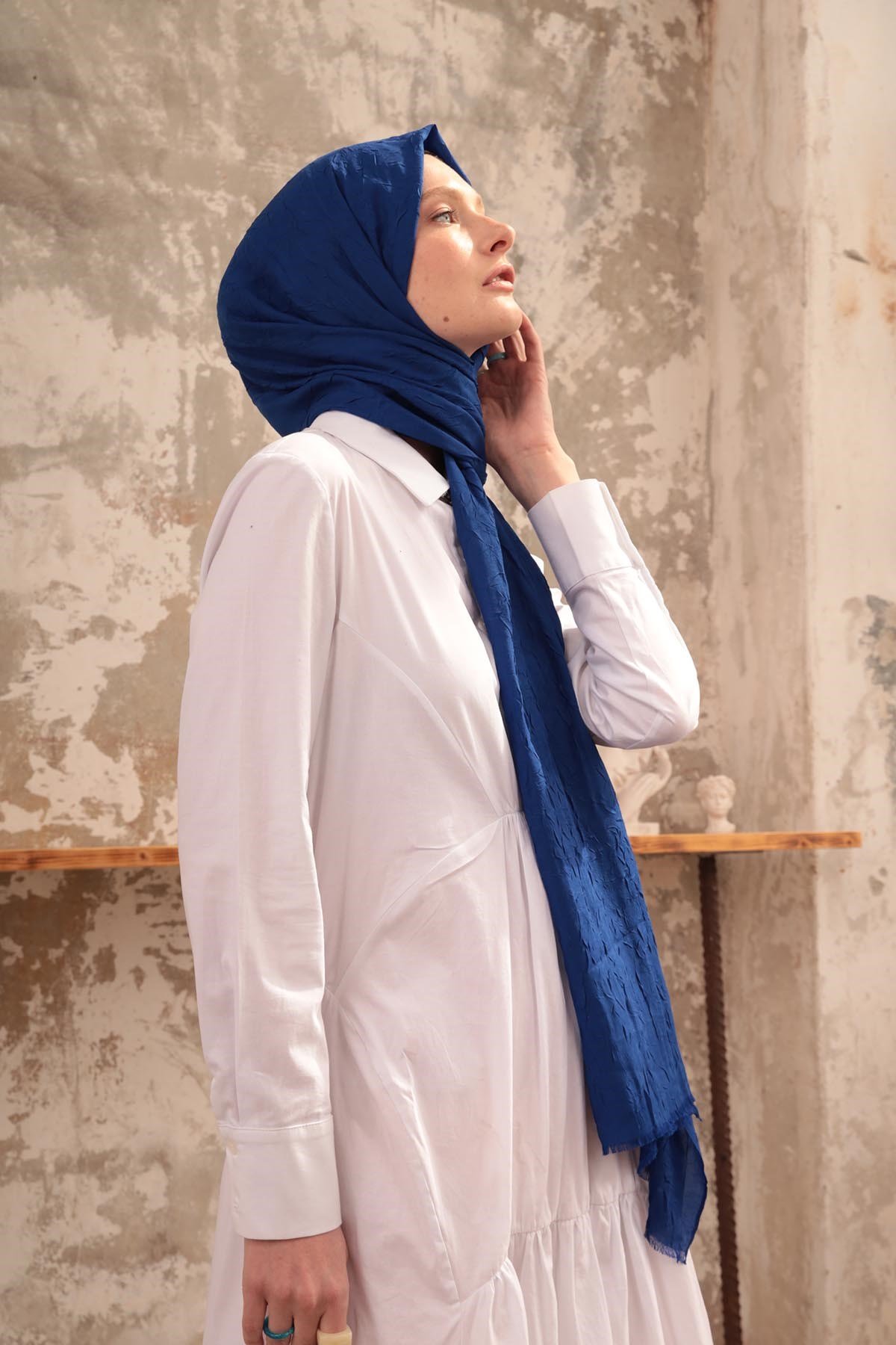 BAMBU ŞAL - SAKS MAVİSİ