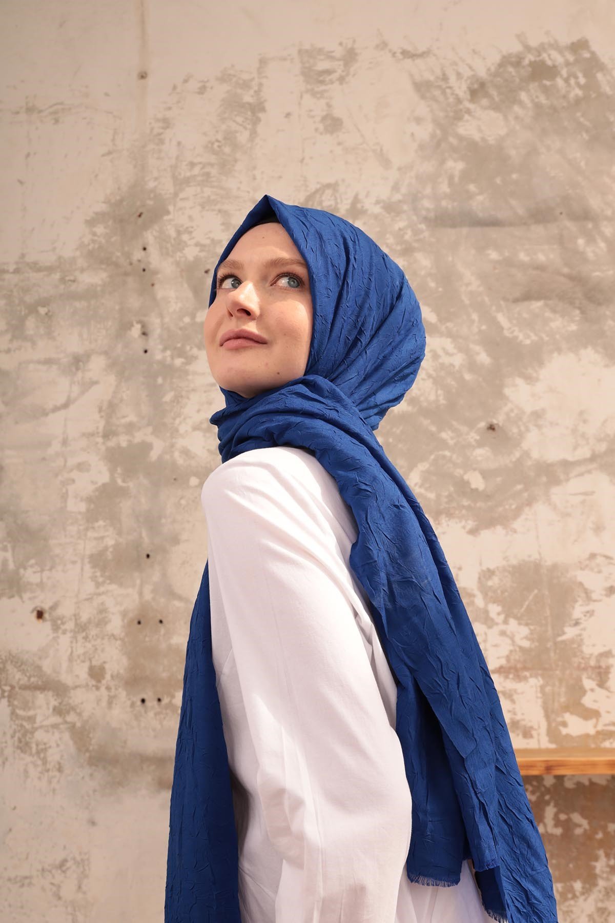 BAMBU ŞAL - SAKS MAVİSİ