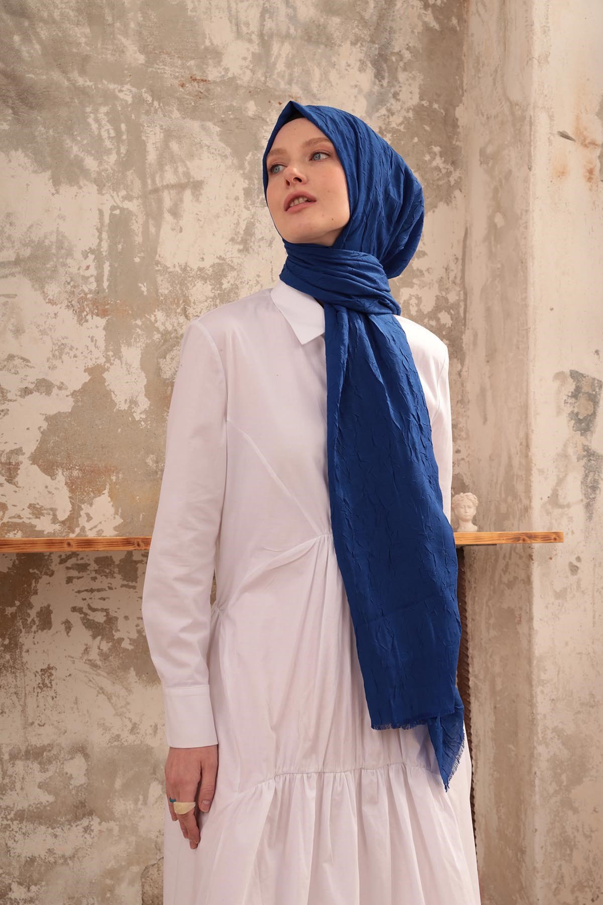 BAMBU ŞAL - SAKS MAVİSİ