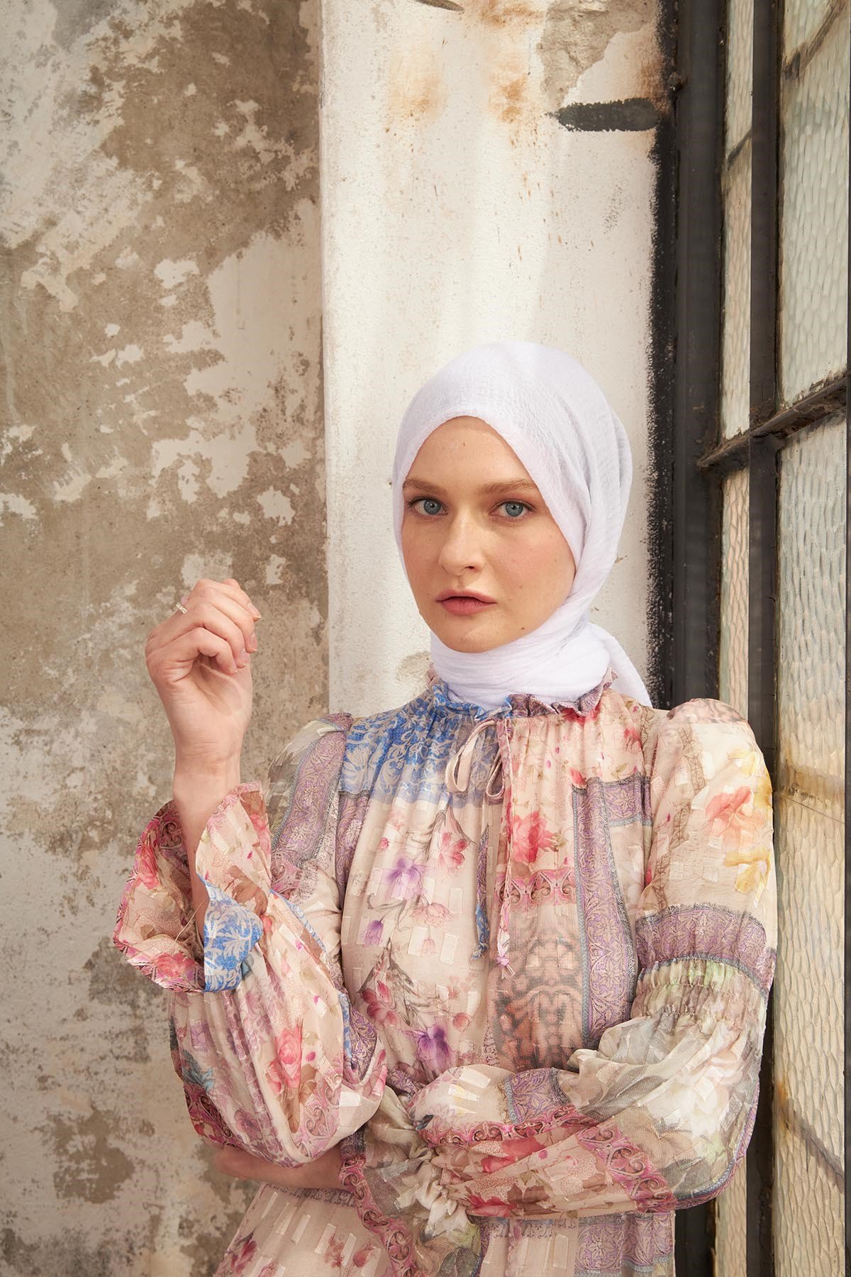 BÜRÜMCÜK ŞAL - BEYAZ