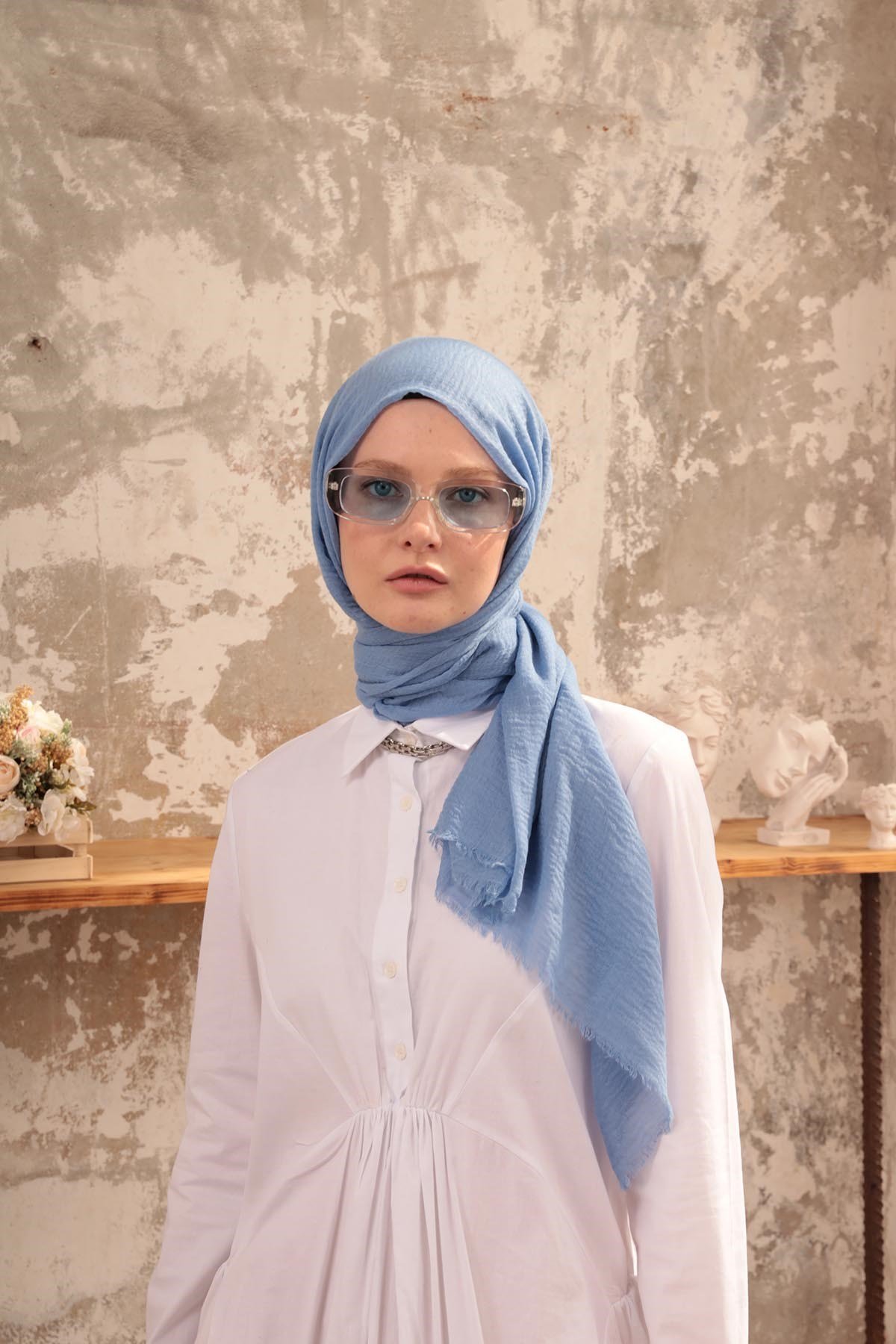 BÜRÜMCÜK ŞAL - GÖK MAVİSİ