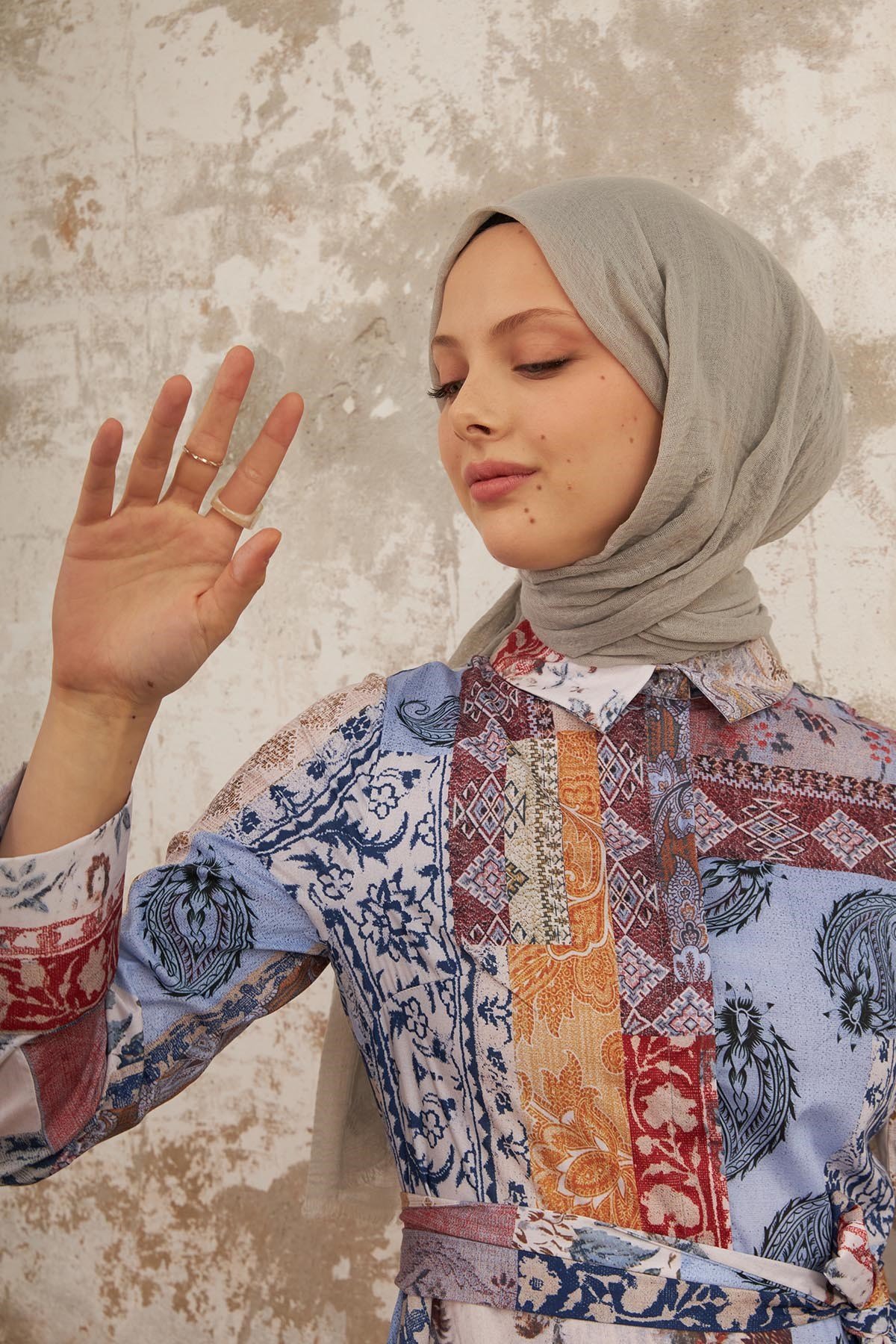 BÜRÜMCÜK ŞAL - GRİ