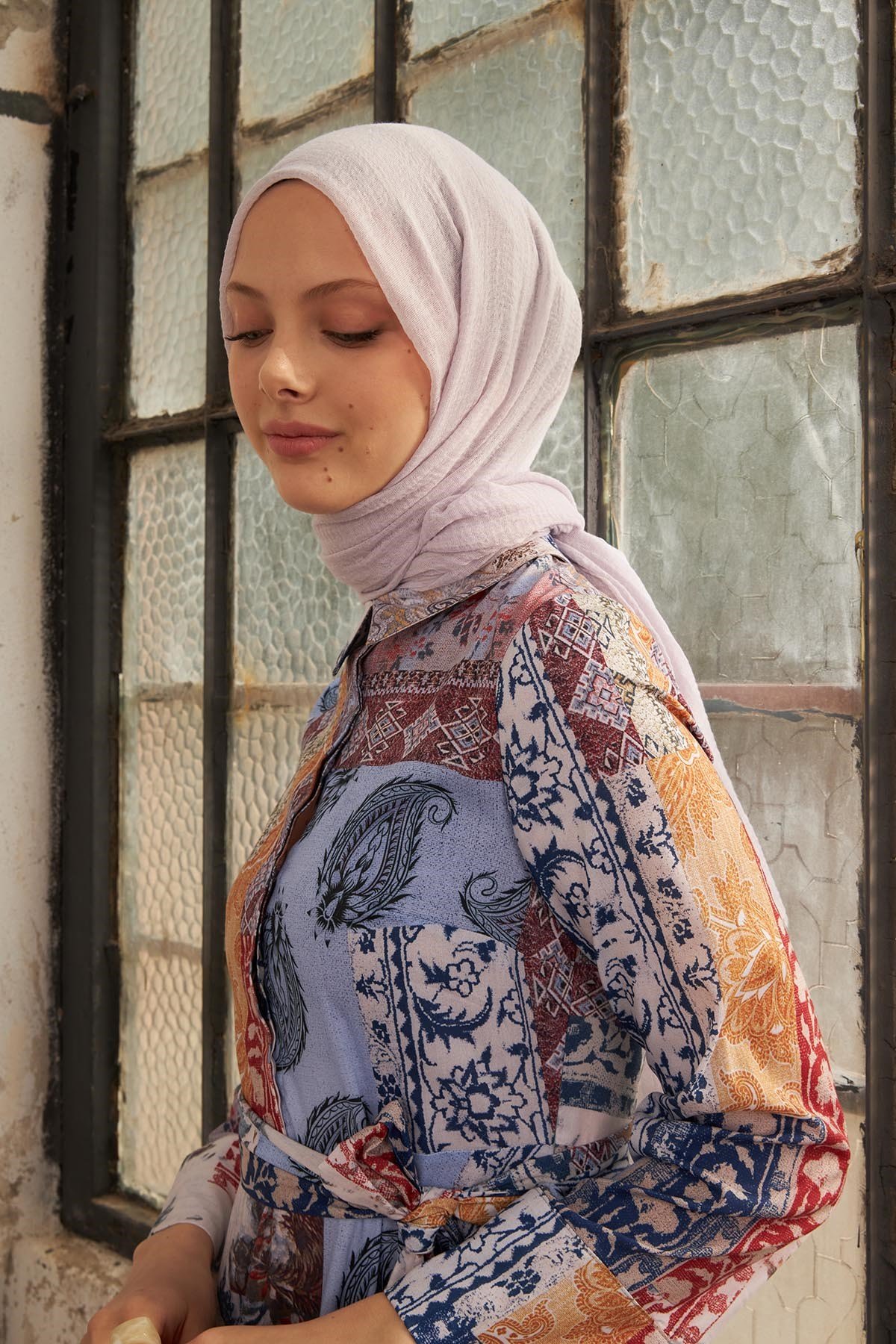 BÜRÜMCÜK ŞAL - GÜMÜŞ GRİ