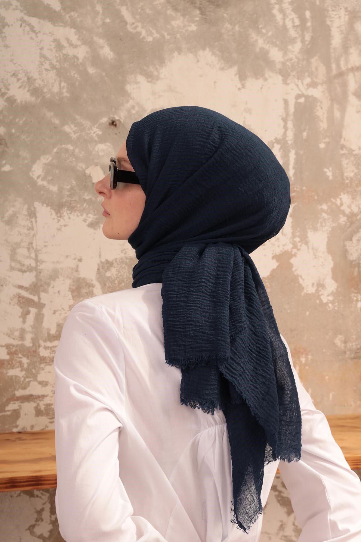 BÜRÜMCÜK ŞAL - LACİVERT