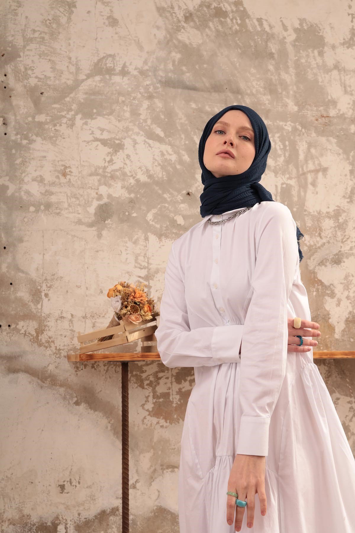 BÜRÜMCÜK ŞAL - LACİVERT