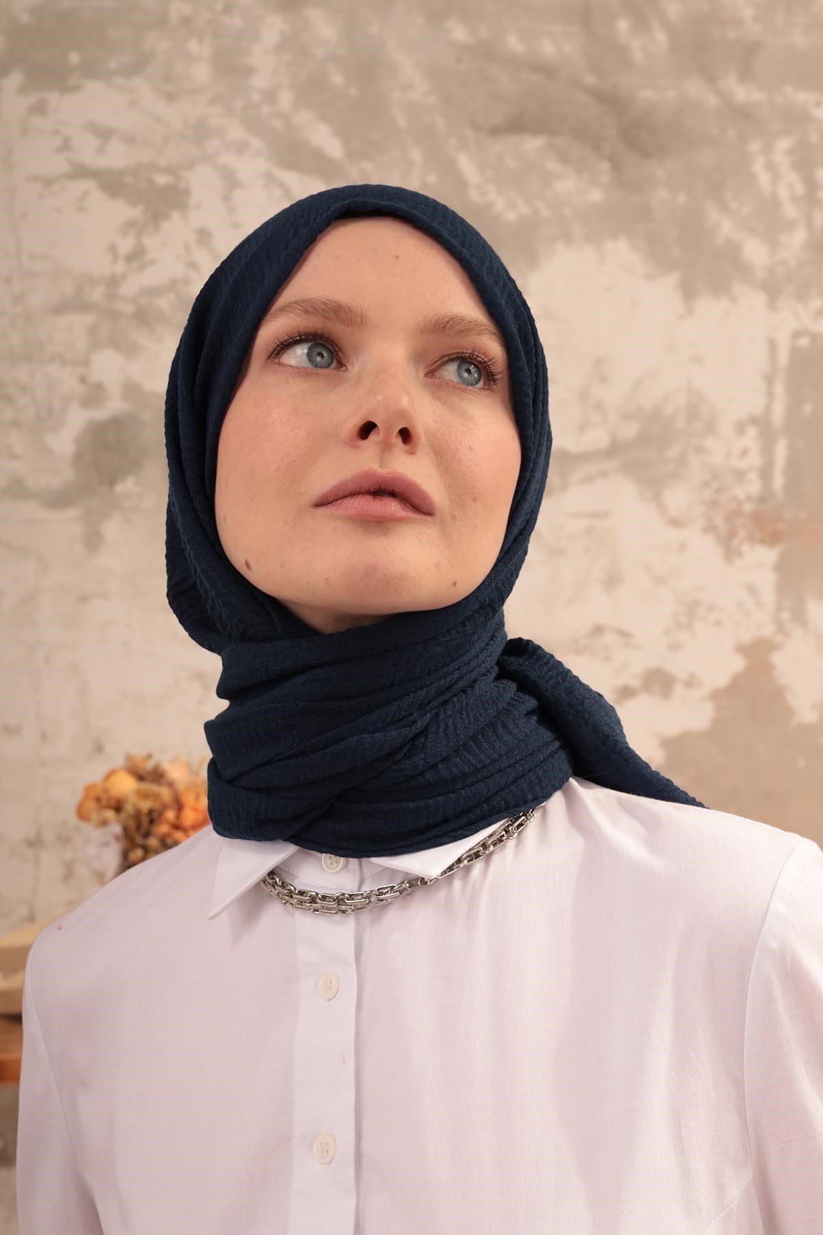 BÜRÜMCÜK ŞAL - LACİVERT