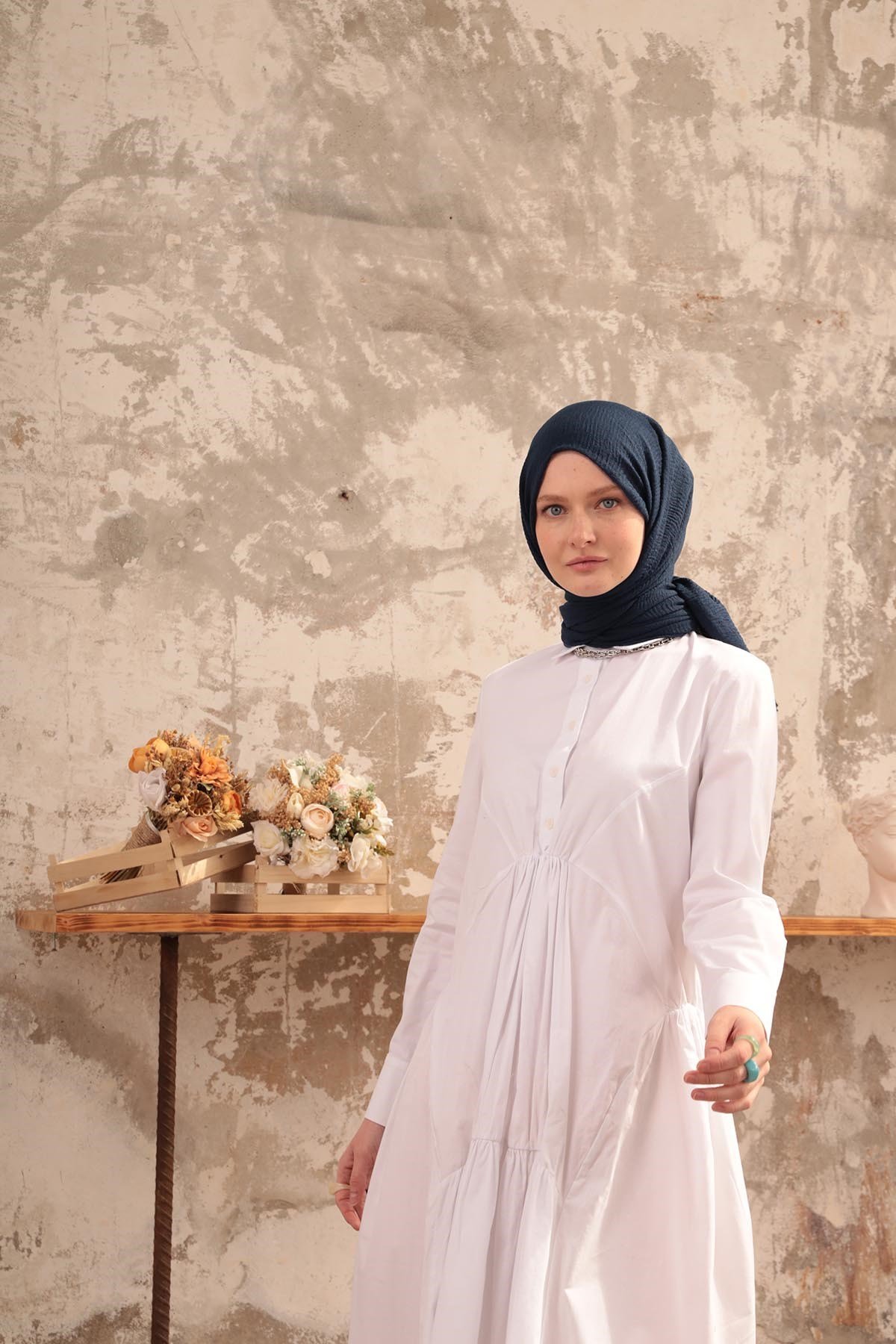 BÜRÜMCÜK ŞAL - LACİVERT