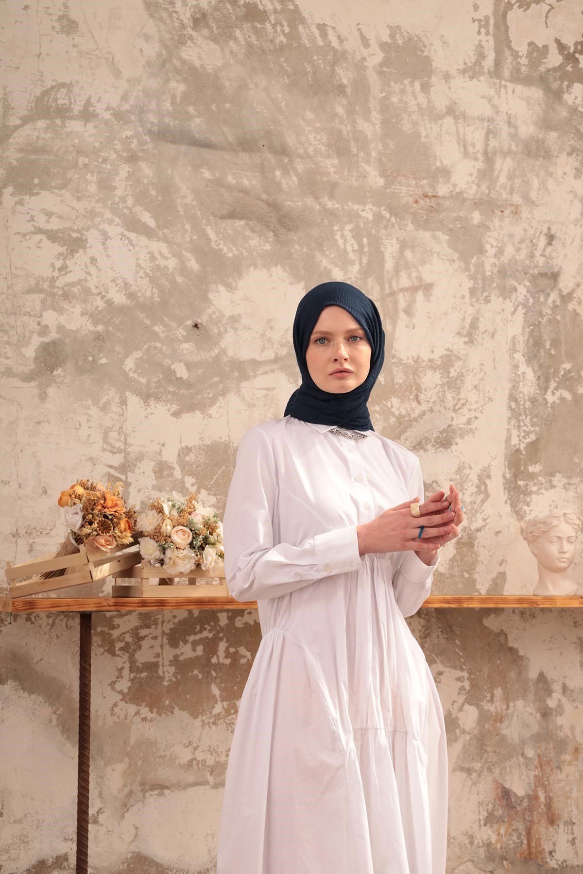 BÜRÜMCÜK ŞAL - LACİVERT