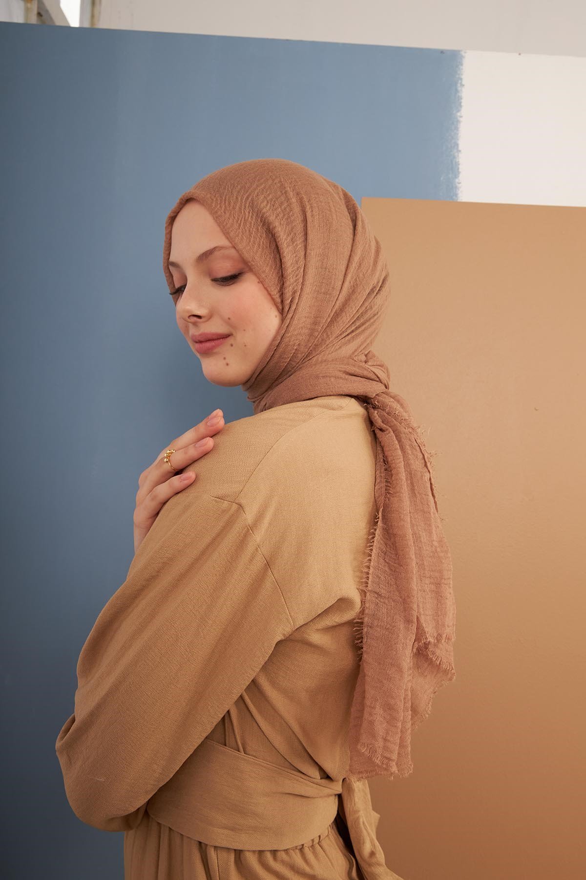 BÜRÜMCÜK ŞAL - LATTE