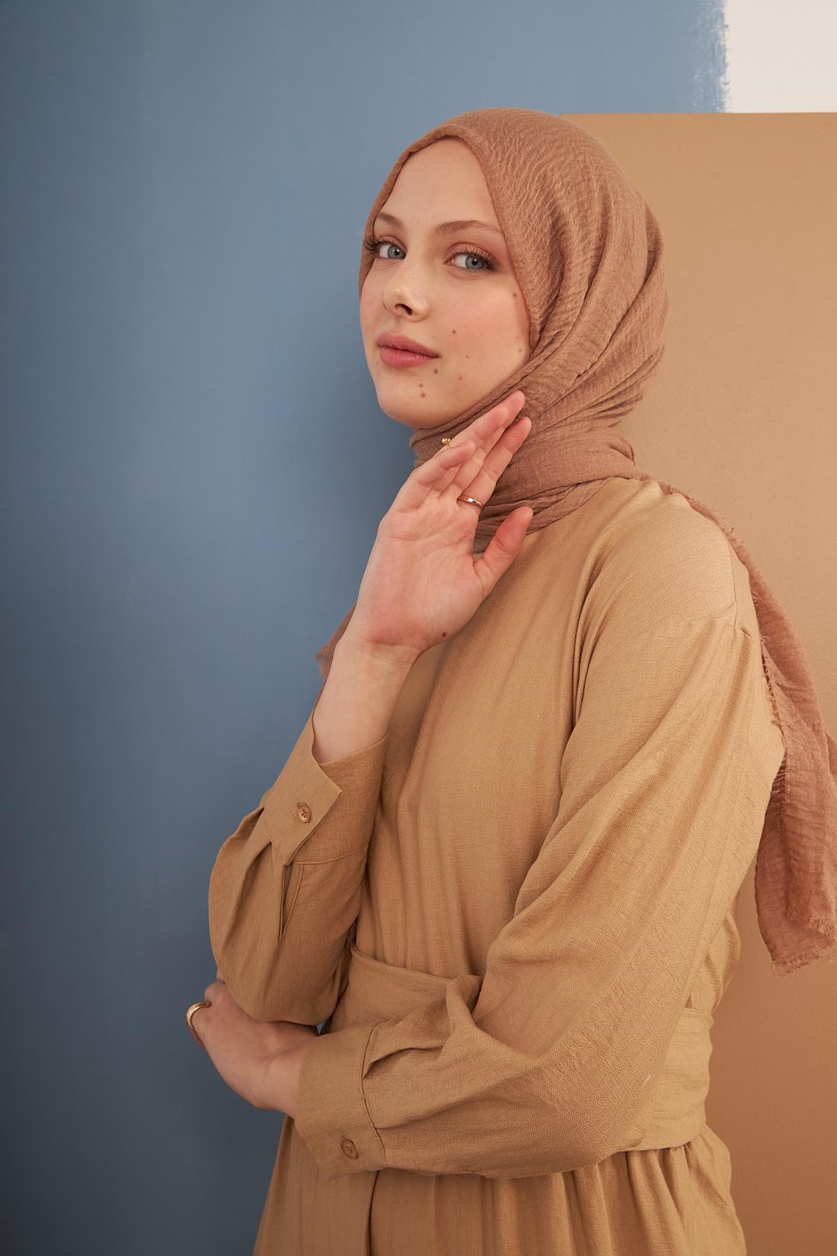 BÜRÜMCÜK ŞAL - LATTE