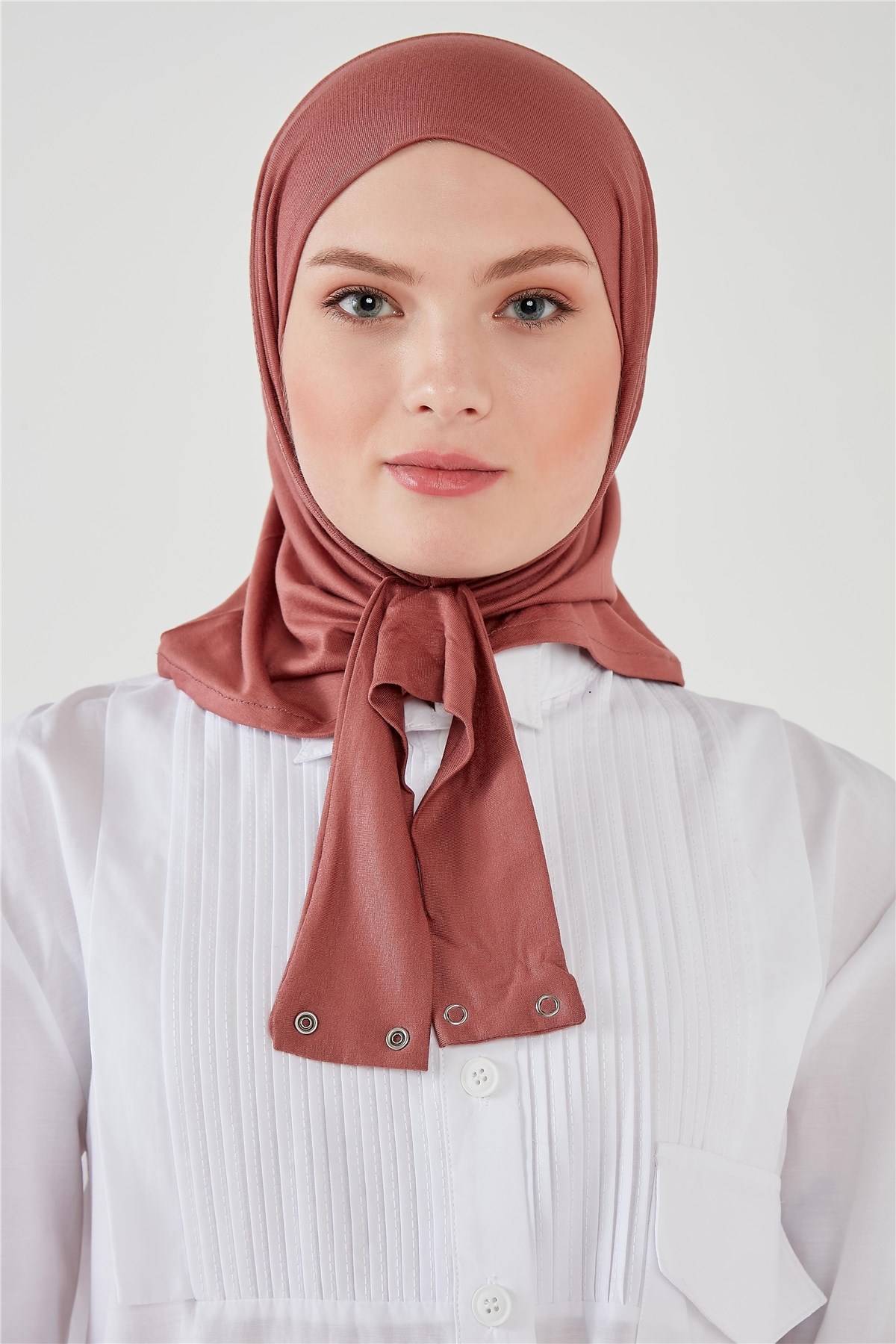 Çıtçıtlı Bone Koyu Gül Kurusu